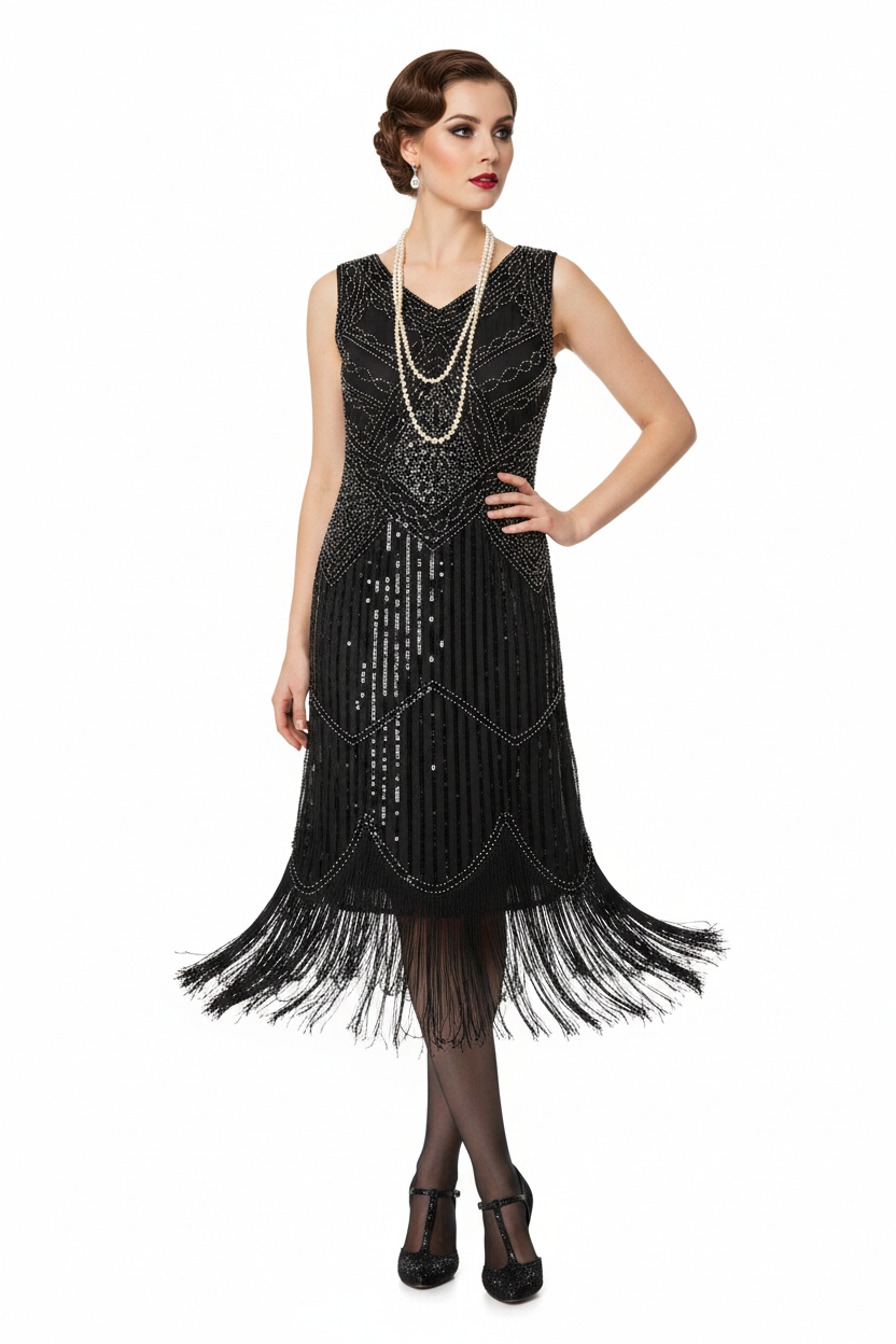 Flapper dress con modelo