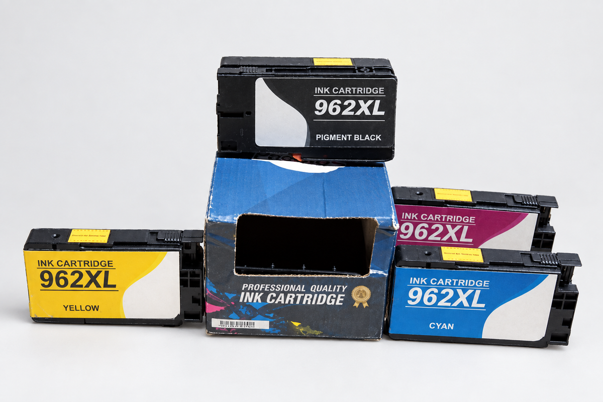 Paquete combinado de cartuchos de tinta 962 962XL con chip de última generación para HP 962XL. Paquete combinado para HP 962XL para HP Ink 962 para impresoras HP Officejet Pro 9010 9015 9020 9018 9025. Colores: negro, cian, magenta y amarillo. Paquete de