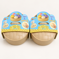 Moiegouct Paquete de 2 Squishies de Dumplings con Purpurina Morada y Azul con Caja, Nuevos Squishys Misterios Dumplings Bolas Antiestrés Juguete Sensorial Fidget, Bao Bun con Vaporera de Comida Juguetes Elásticos para Apretar en el Escritorio