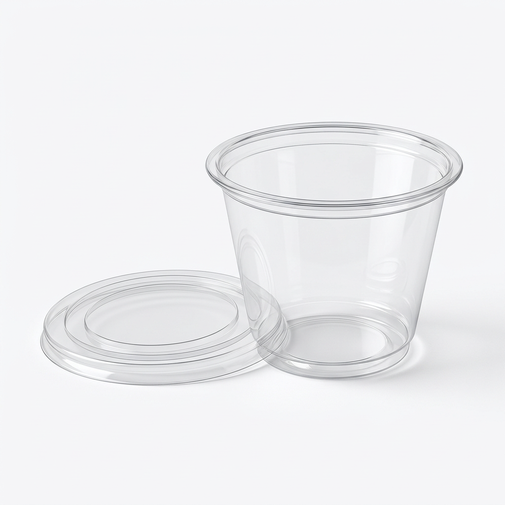 Envases transparentes con tapa, paquete de 100 unidades