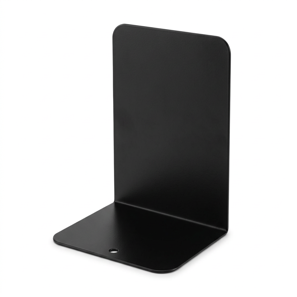 USADO-Sujeta libros de metal negro en forma de L para organizar libros