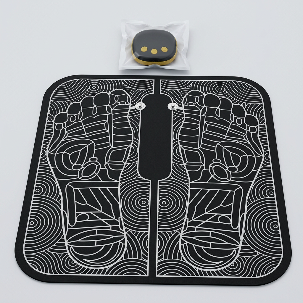 Tapete Masajeador de Pies EMS | Estimulador Muscular Plegable para Circulación y Alivio de Fascitis Plantar | Relajación de Piernas y Pies