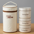 Fiambrera portátil con aislamiento térmico de compartimentos, con recipiente de acero inoxidable y bolsa isotérmica para el almuerzo.