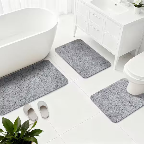 Set de Accesorios para Baño Bsmathom | Color Gris Claro | Organizadores y Dispensadores | Baño Moderno | 1 Set