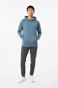 Hoodie azul con zippers en pecho - con modelo
