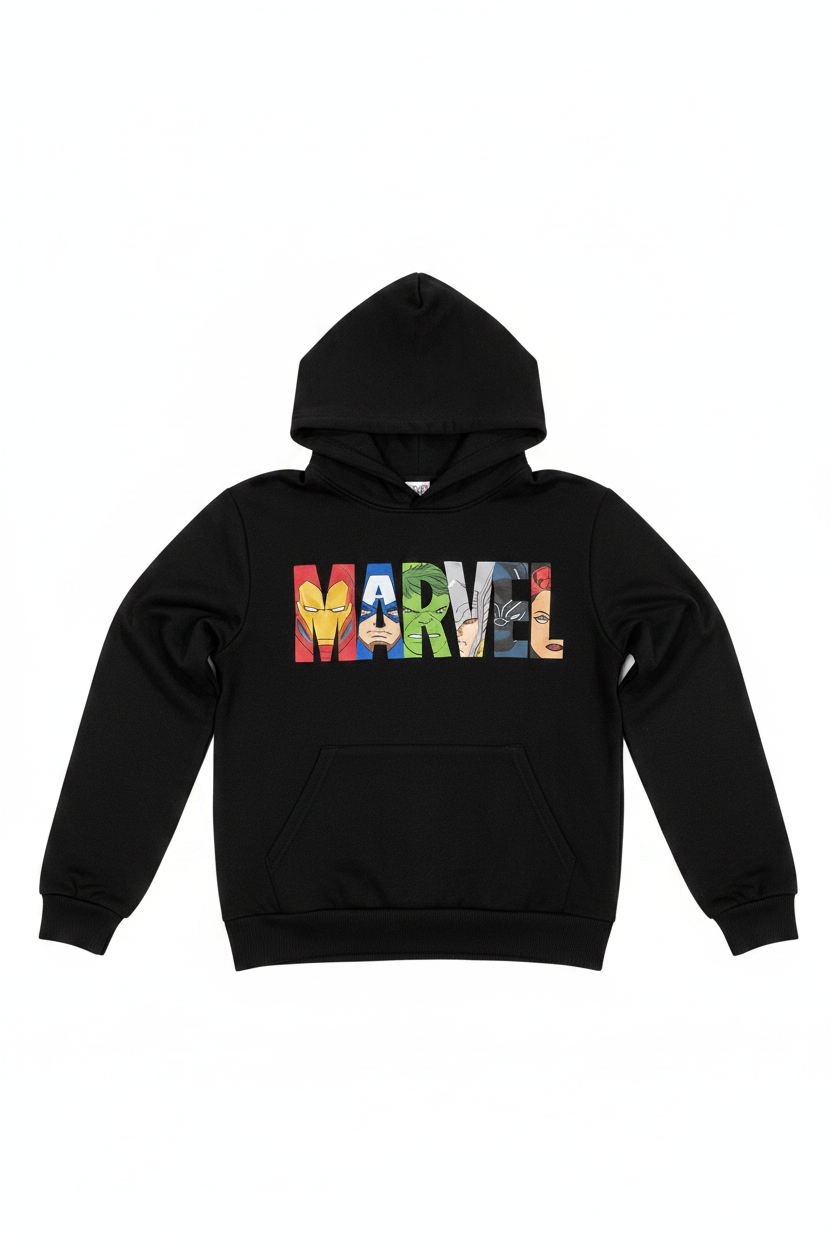 Talla 6-7 Años | Hoodie Marvel Avengers Negro - Niños