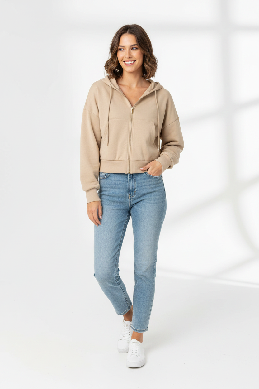 Hoodie Trendy Queen con modelo