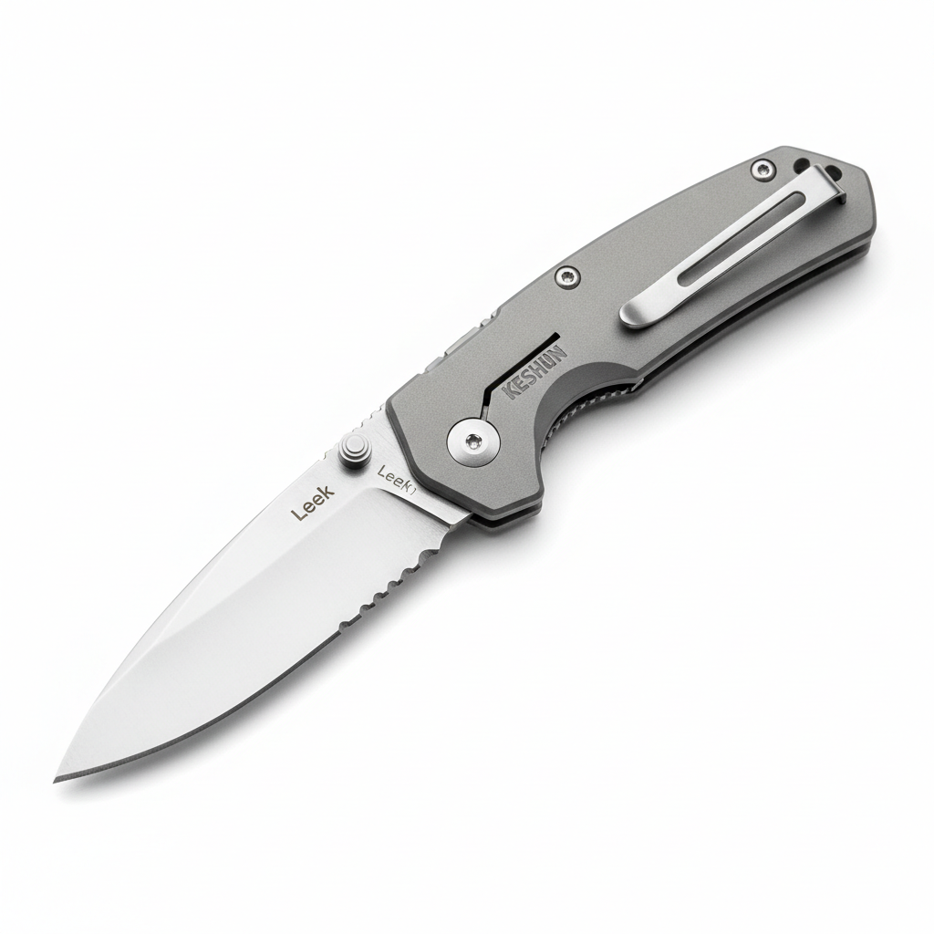 ⚠️ IMAGEN DE REFERENCIA — VER FOTOS | Navaja Plegable Kershaw Leek Negra Serrada EDC — Hoja 3" Acero Sandvik 14C28N, Apertura Asistida SpeedSafe