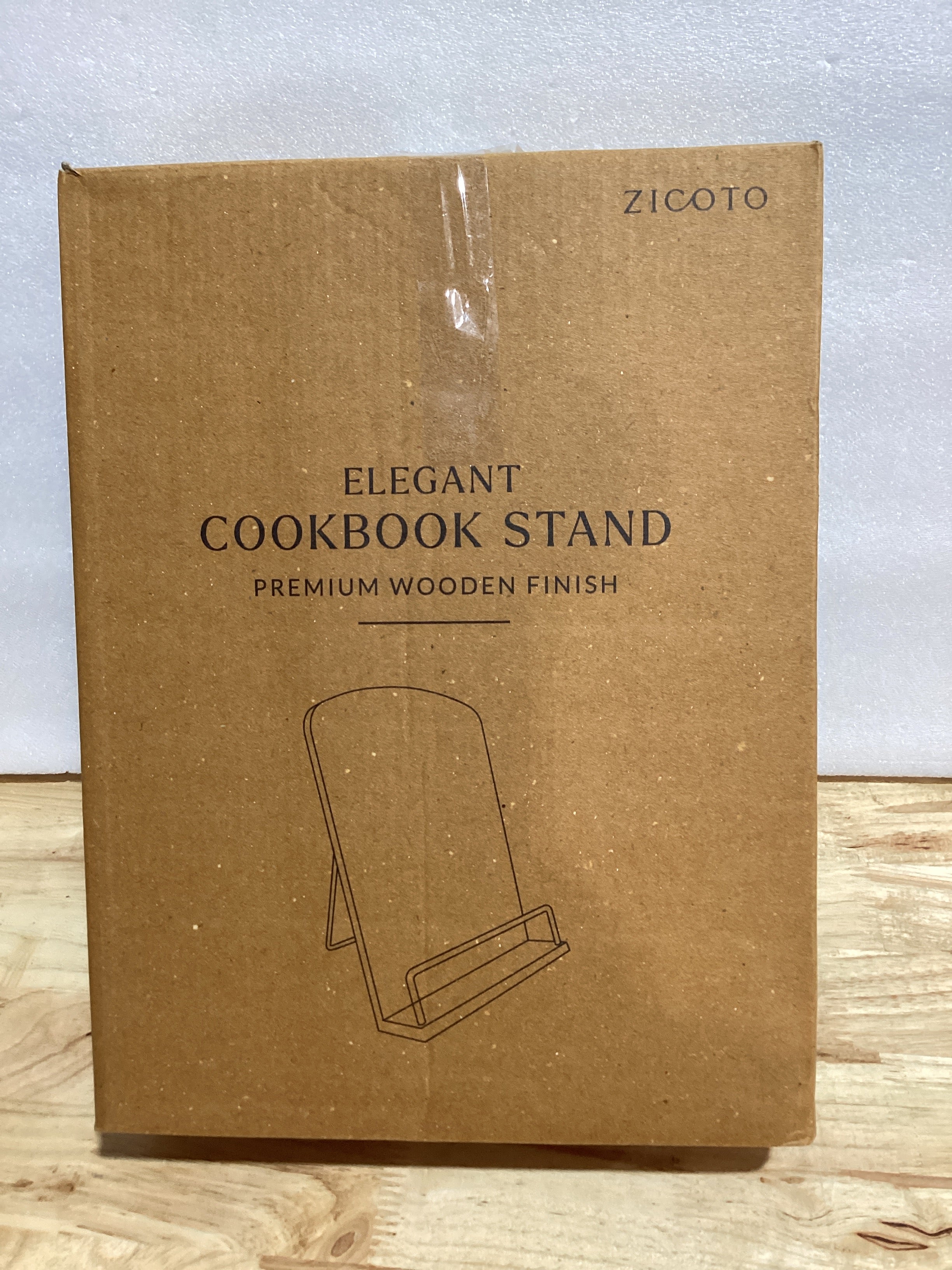 Atril para Libros de Cocina de Madera Sólida — Soporte para Recetarios y Tablet en Encimera, Decoración de Cocina
