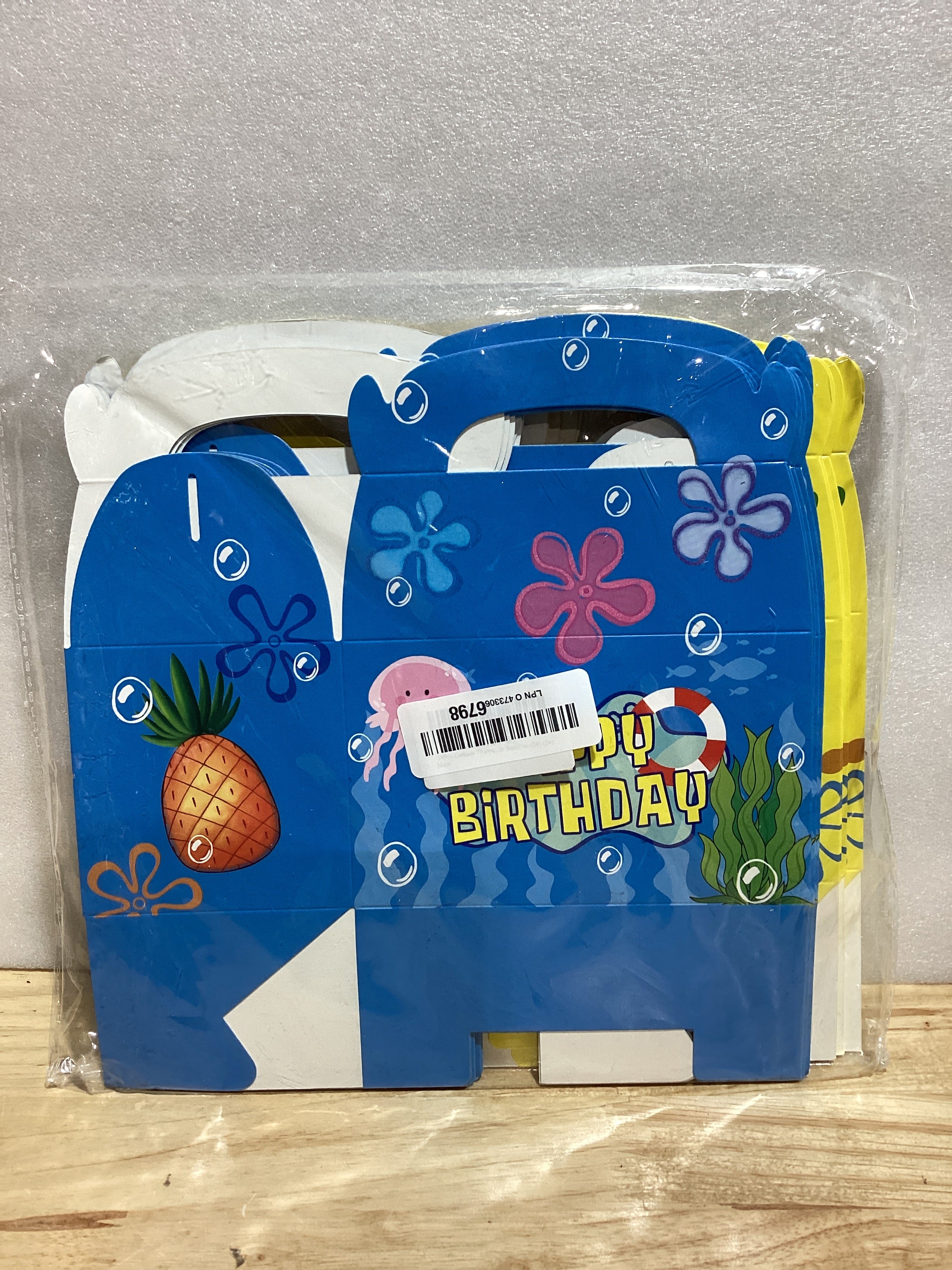 Set de 24 Cajitas de Regalo Bolsome – Diseño Tropical Océano con Manija, Para Dulces, Pasteles y Regalos en Cumpleaños y Baby Shower