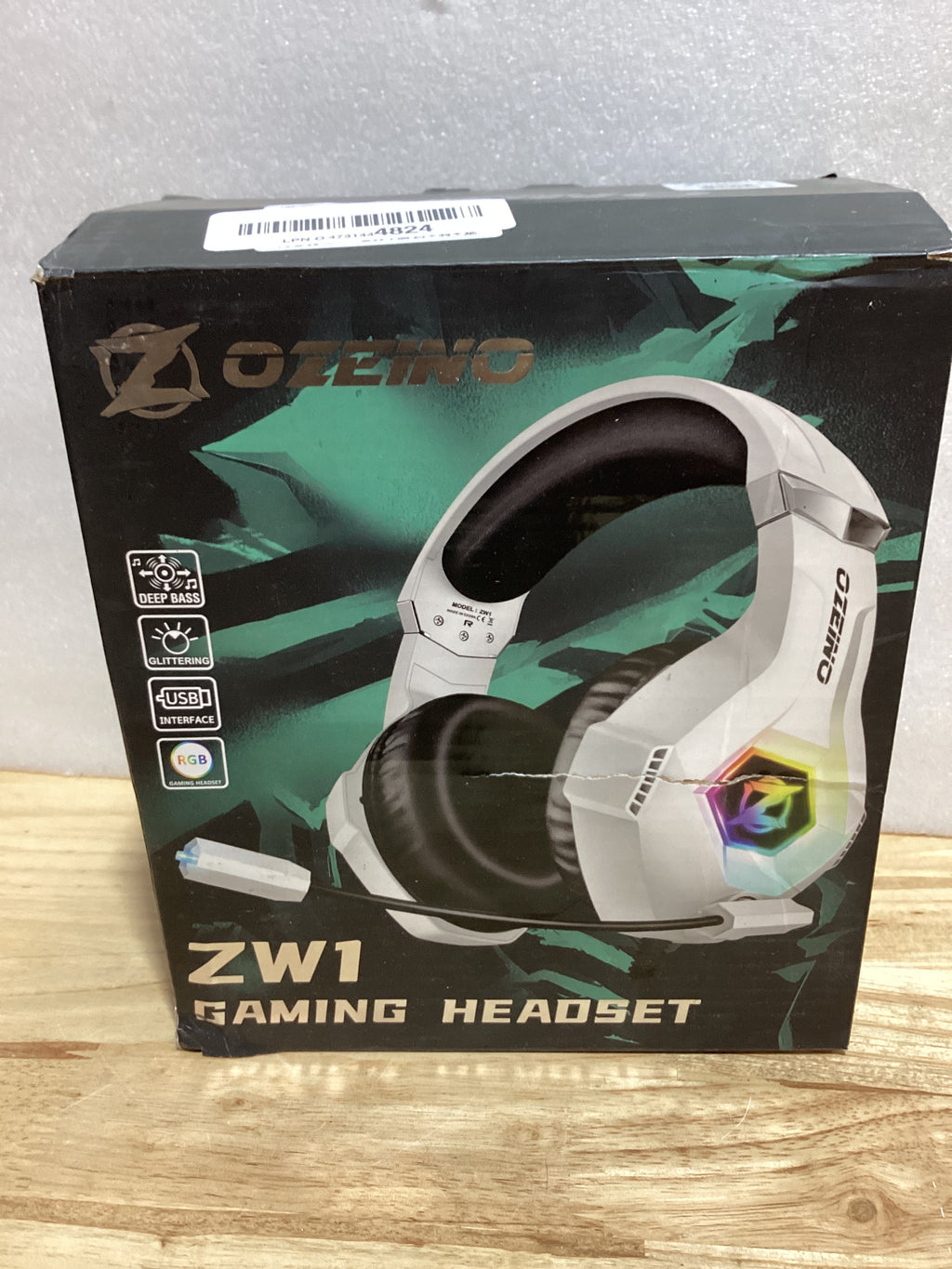 Ozeino - Audífonos para juegos para PC, PS4, PS5, auriculares Xbox con sonido envolvente 7.1, auriculares para juegos con micrófono con cancelación de ruido, luz LED, auriculares de diadema