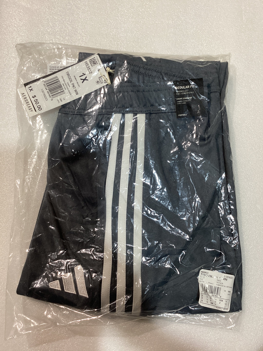 adidas Tiro 23 League – Pantalones de Fútbol para Mujer Talla 1X Color Gris/Blanco
