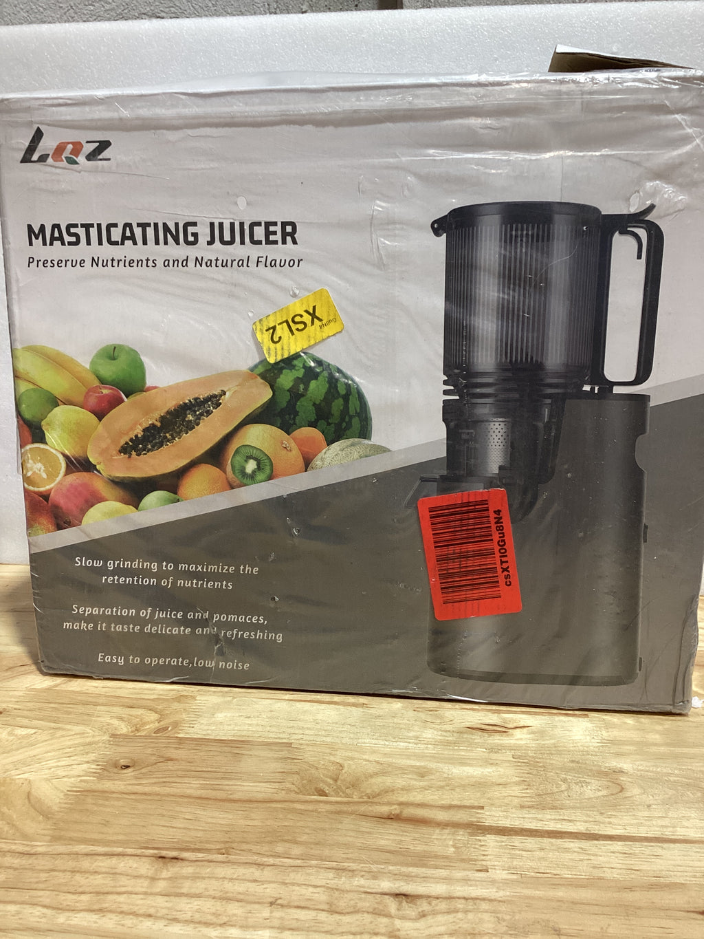 Extractor de Jugo Cold Press Masticating – Boca Ancha 5.4", Alta Extracción, Fácil Limpieza, Negro