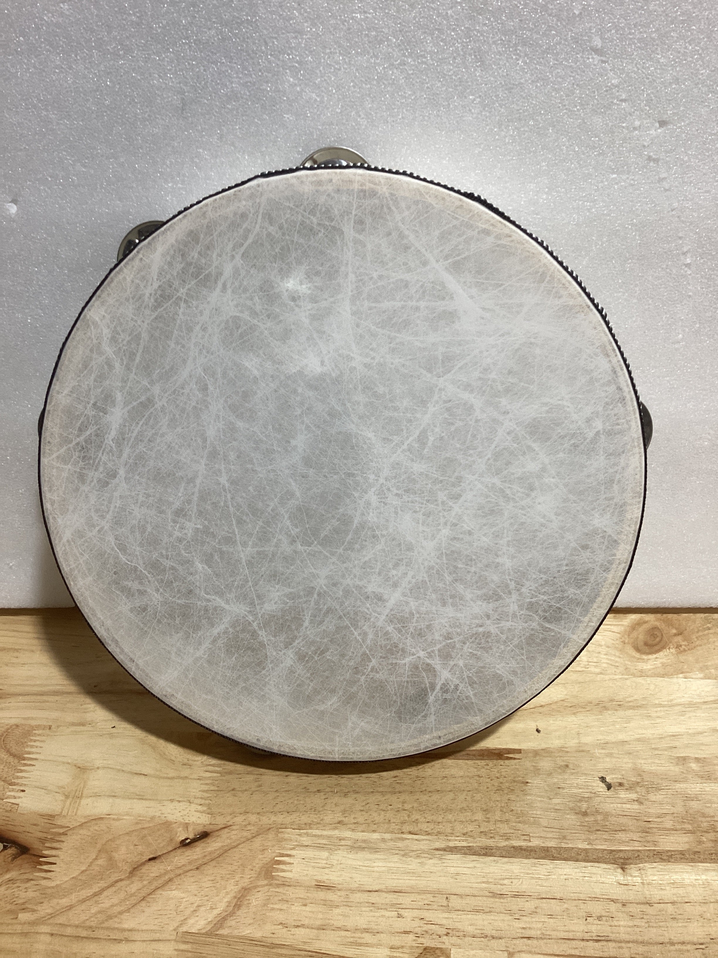 Panderetas de 8 pulgadas para adultos, tambor de mano de madera con cascabeles de metal, panderetas, instrumento musical para iglesia, fiesta, juegos, KTV, baile