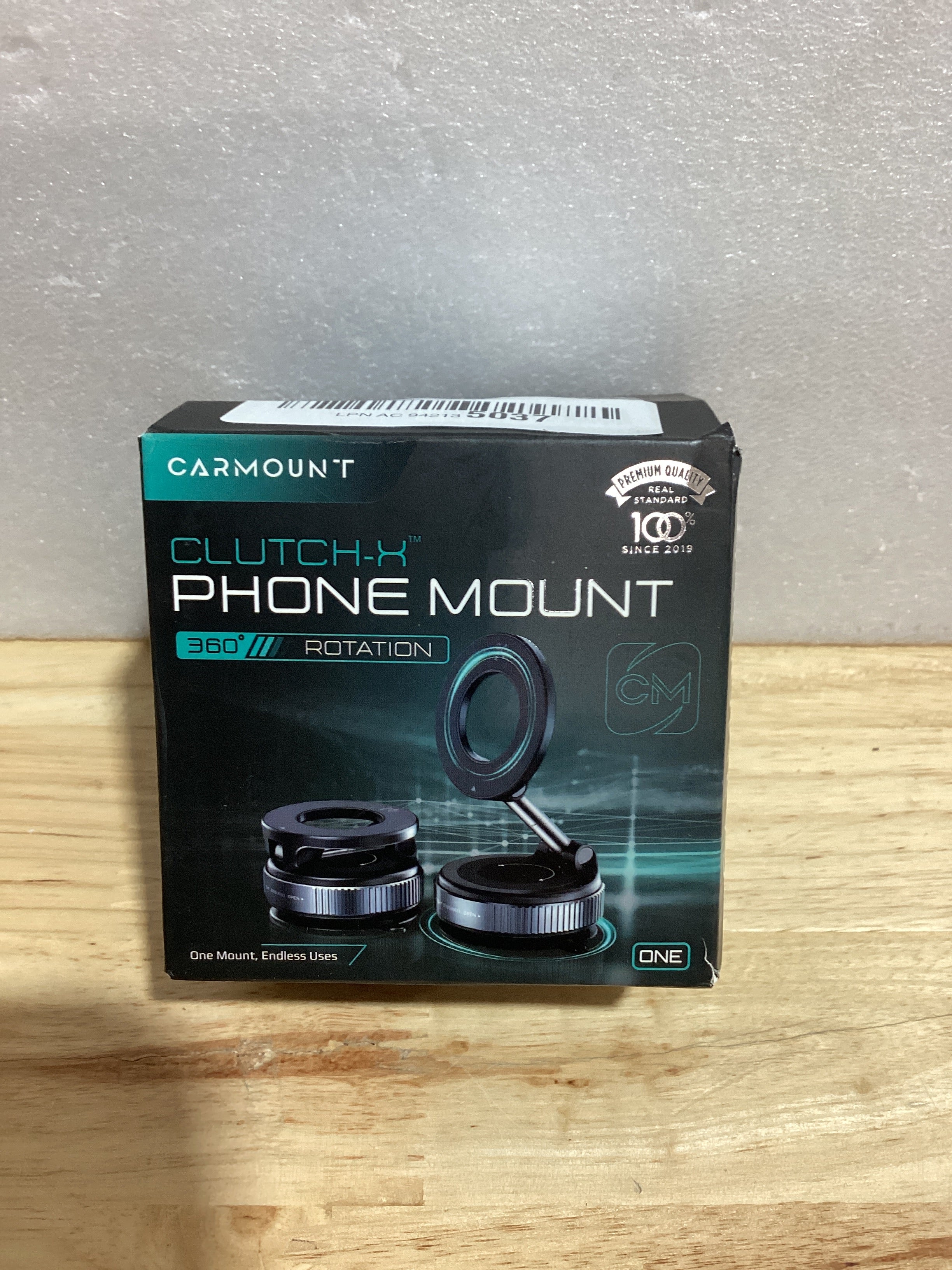 CARMOUNT Clutch-X™ Black - Soporte de teléfono con ventosa para iPhone con ventosa para iPhone, soporte de teléfono de ventana para viajes, soporte magnético de teléfono de vacío de 360° para automóvil, soporte magnético para teléfono con ventosa