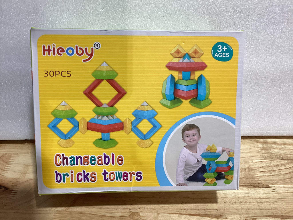 Hieoby Juguetes Montessori para niños pequeños, niños y niñas, actividades de aprendizaje preescolar, 30 piezas, bloques de construcción, apilables, juguetes educativos STEM para niños pequeños