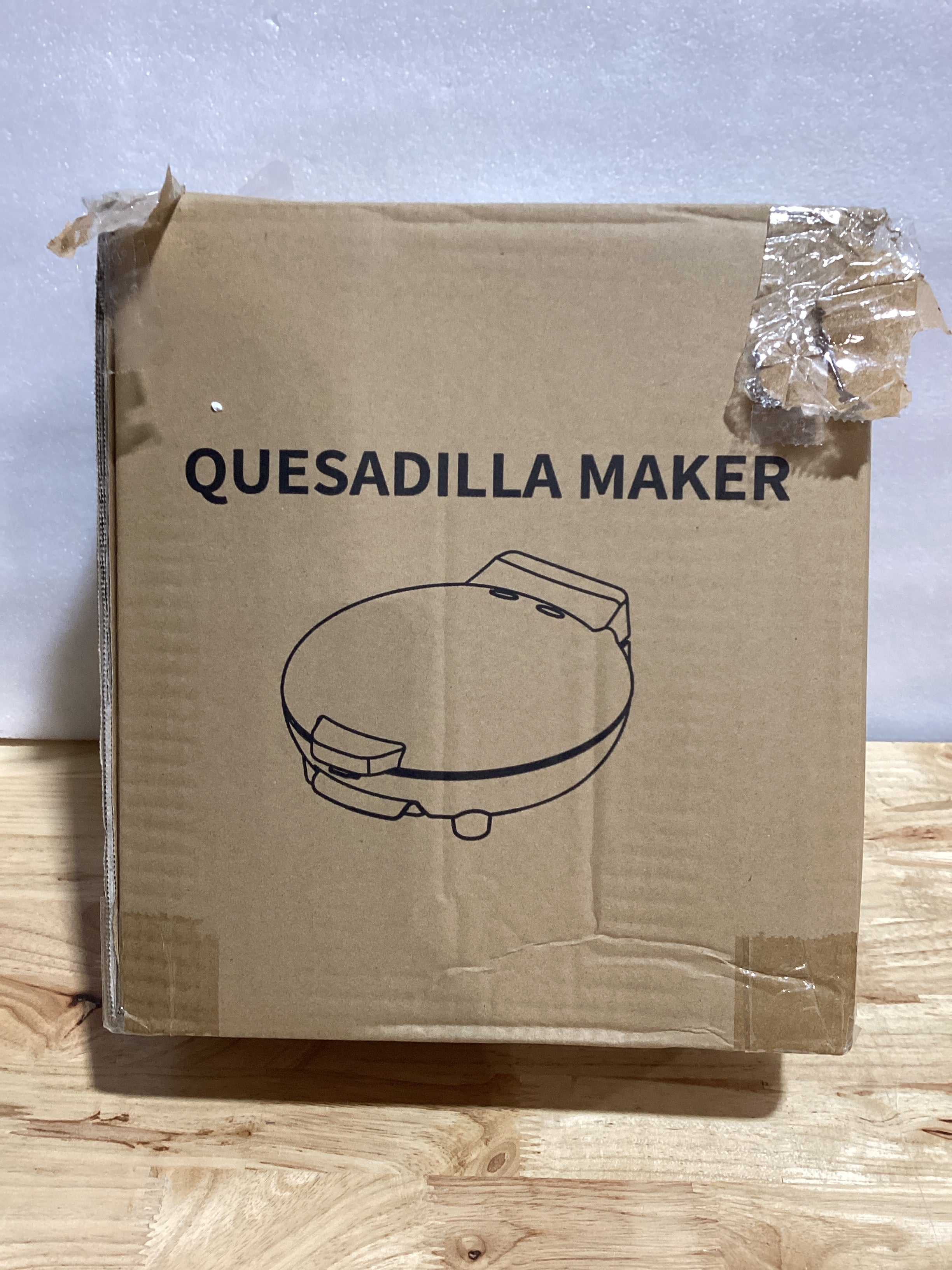Maquina para Quesadillas Eléctrica 9.5" – 6 Porciones, Superficie Antiadherente y Seguro de Cierre