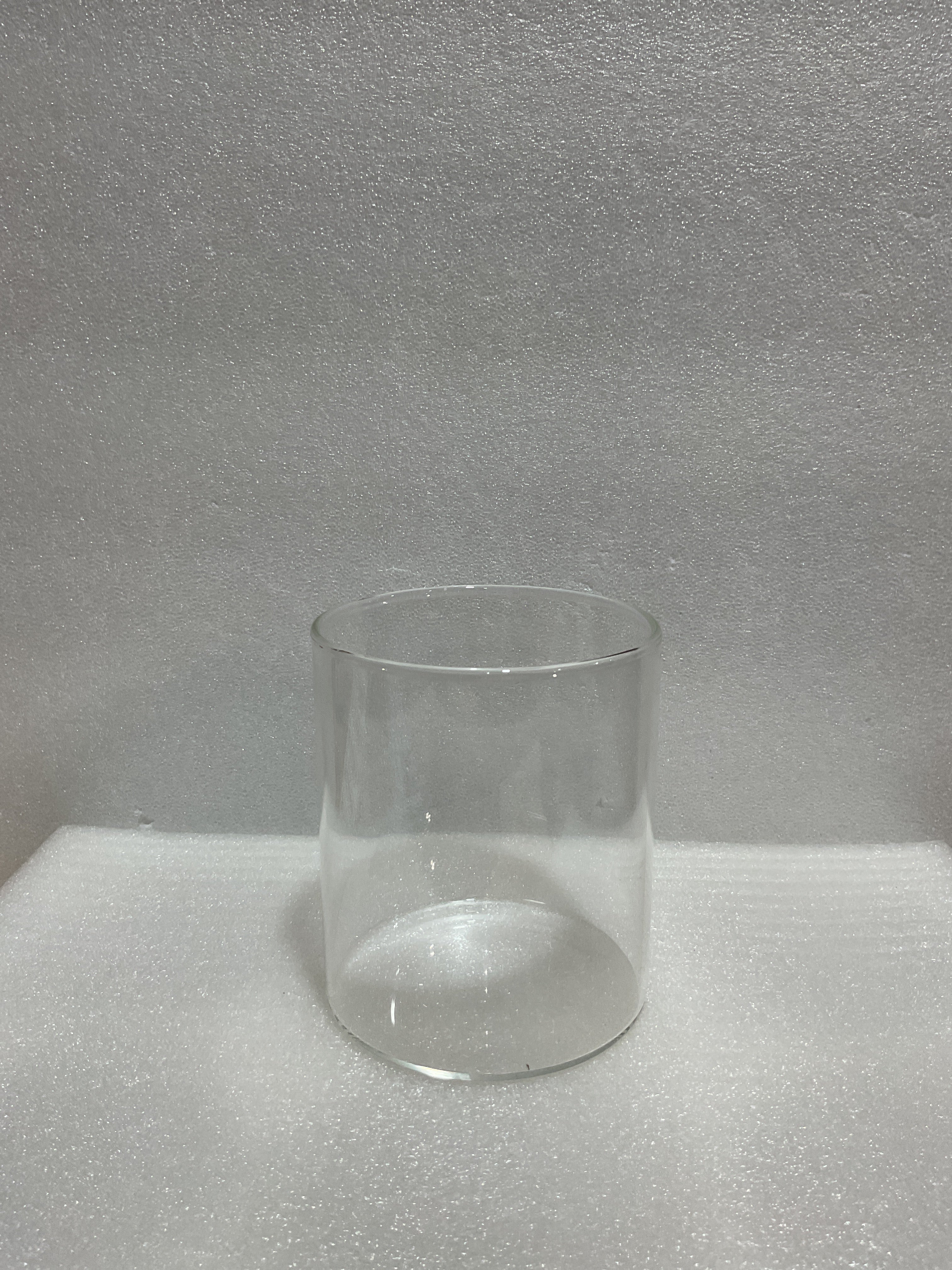 Set de 6 Floreros Cilíndricos de Vidrio Transparente 4 Pulgadas – Centros de Mesa, Portavelas Flotantes para Bodas y Decoración