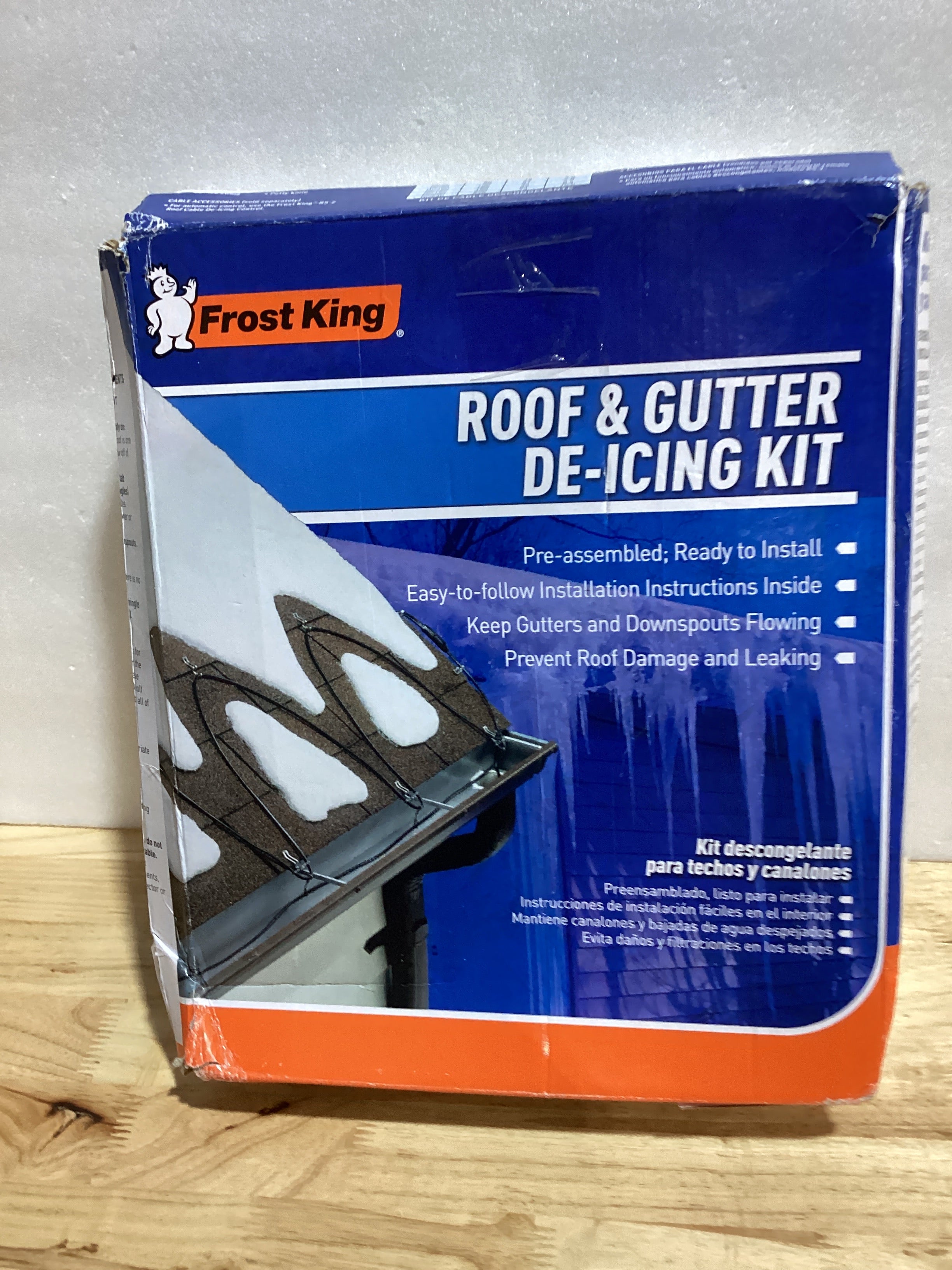Frost King Kit de Cable Eléctrico para Techo 120V 800W 160 Pies — Prevención de Hielo y Nieve, Negro