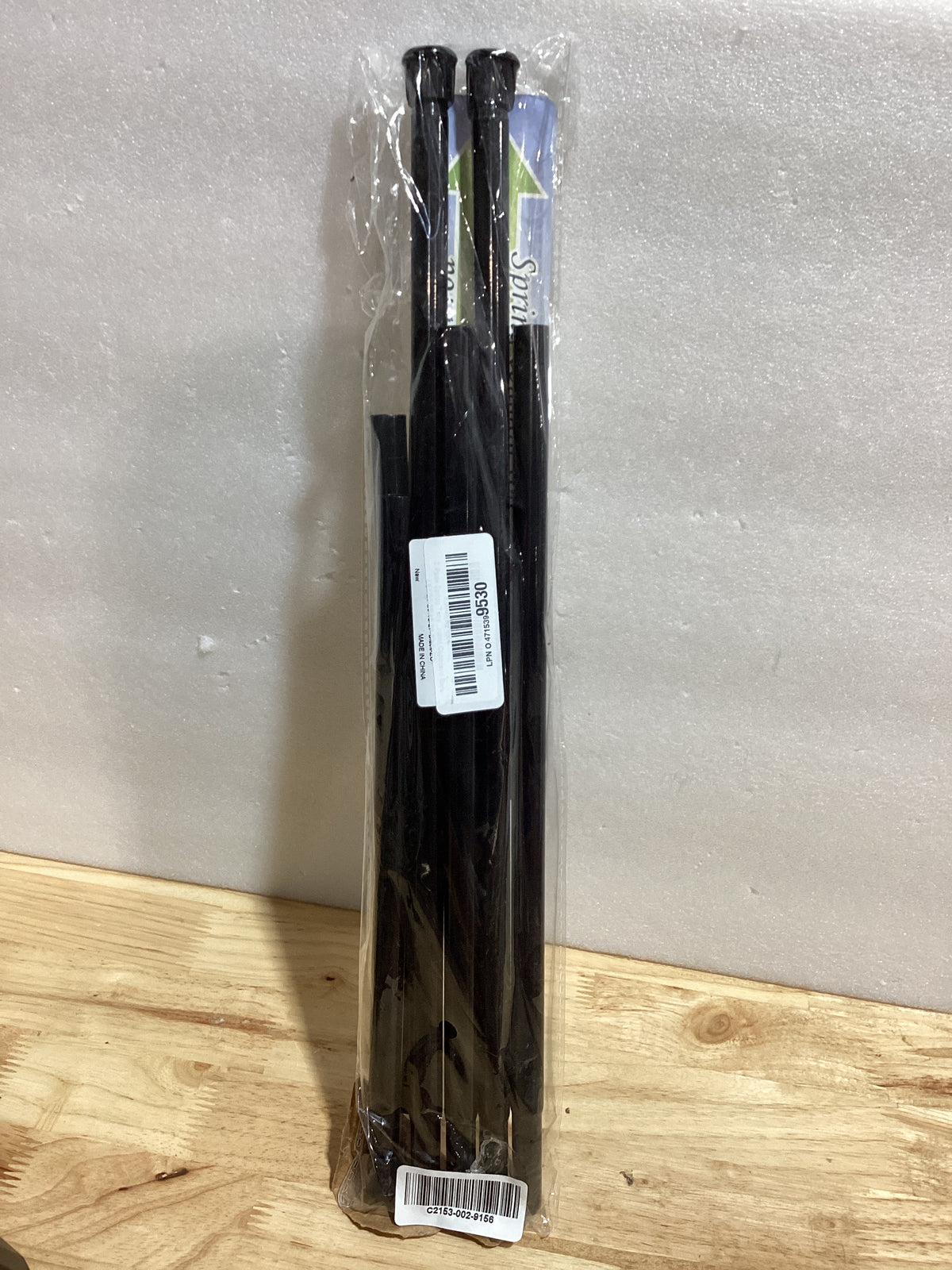 Set x2 Barras de Tensión a Resorte 28-43 Pulgadas — 5/8" Diámetro Negro, Ajustables para Ventanas, Cocina y Baño