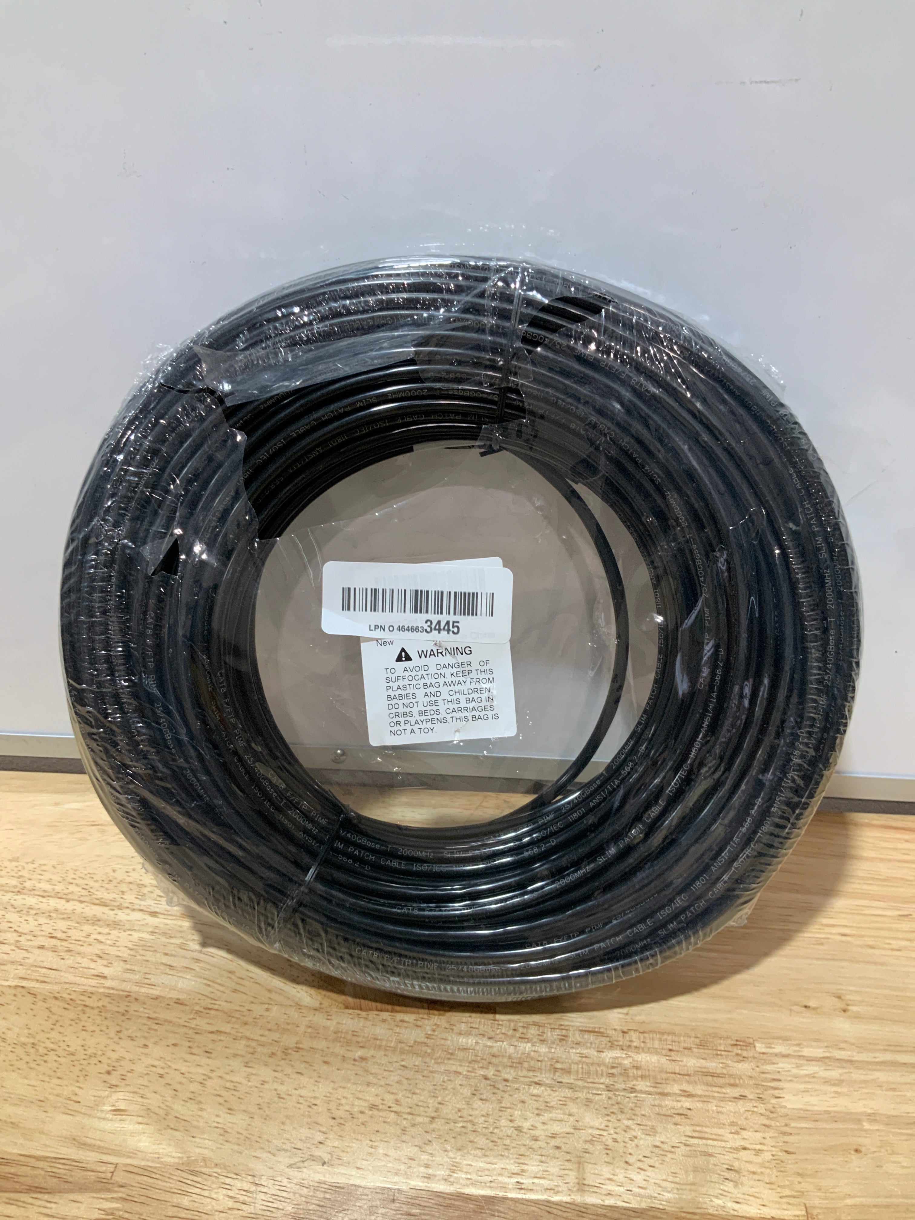 Sokqovt Cat 8 Ethernet Cable Slim 200ft Outdoor&Indoor, Pure Copper Cat8 Internet Cable for Waterproof & Direct Burial, Flexible Cat8 Ethernet Cable 40G 2000MHZ, Cat 8 Network Cable for Indoor Black