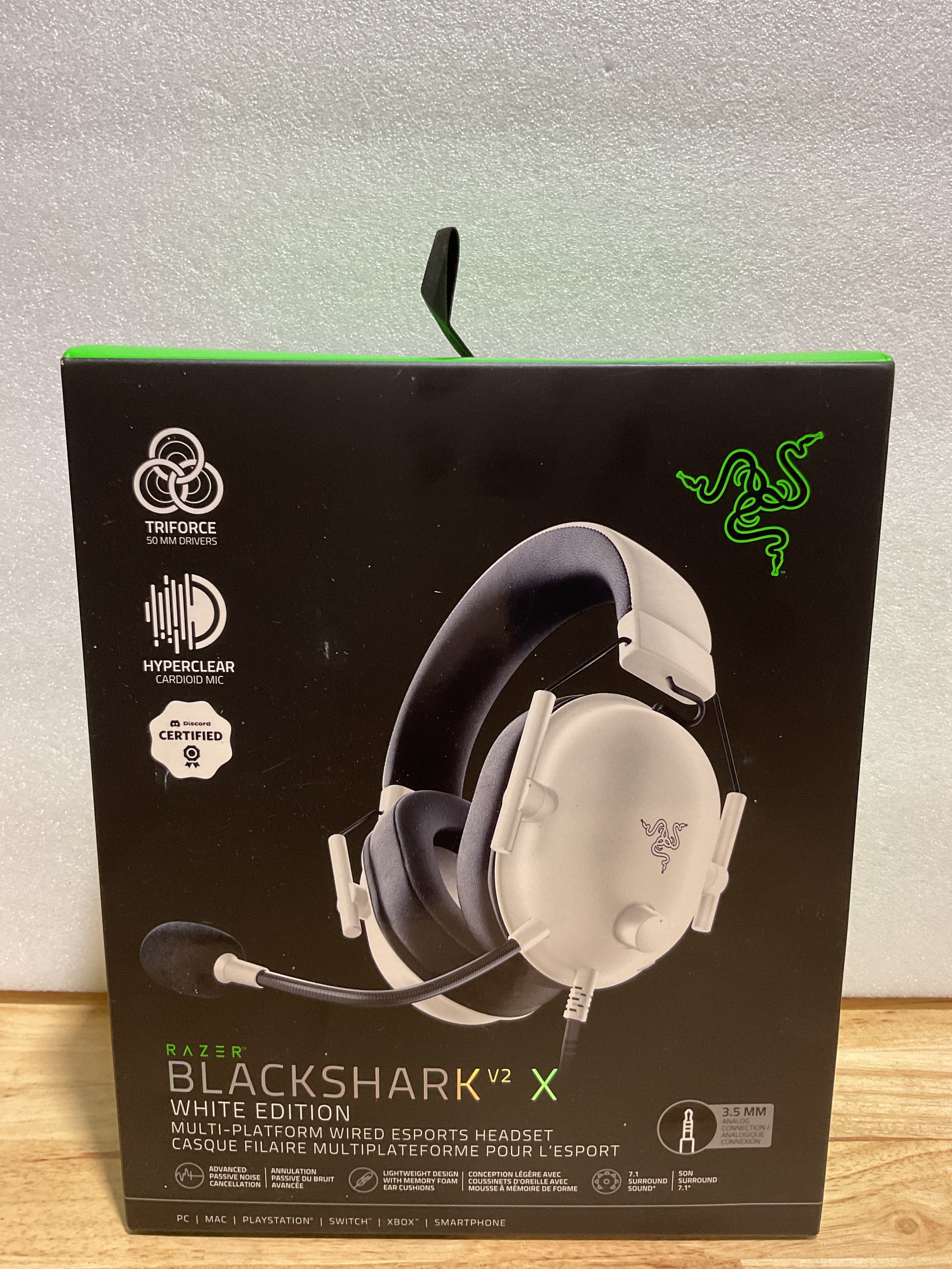 Audífonos Gamer Razer BlackShark V2 X — Sonido Envolvente 7.1, Drivers 50mm y Micrófono para PC, PS4, PS5 y Switch
