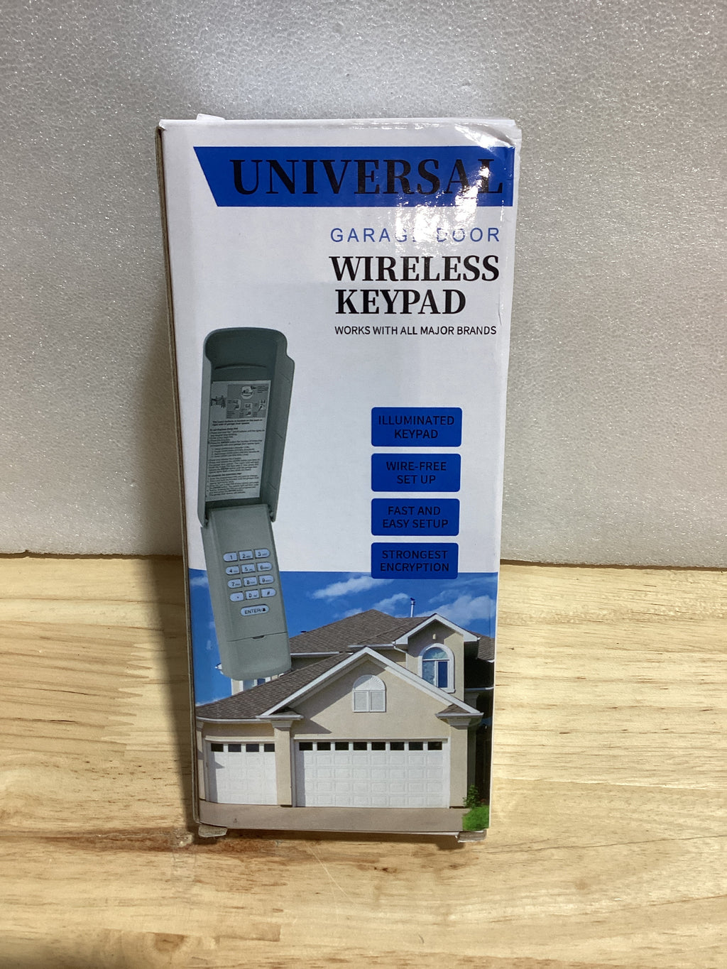 Teclado inalámbrico universal para puerta de garaje, entrada sin llave para abridores de Liftmaster/Chamberlain/Craftsman, 5 botones de aprendizaje de color, reemplaza 877max (teclado de puerta de garaje -877MAX)
