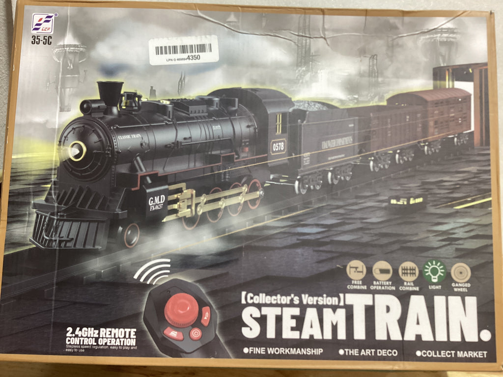 Set de Tren Eléctrico JONEALA con Control Remoto — Locomotora de Vapor, Luces y Sonidos, Para Niños 4-10 Años