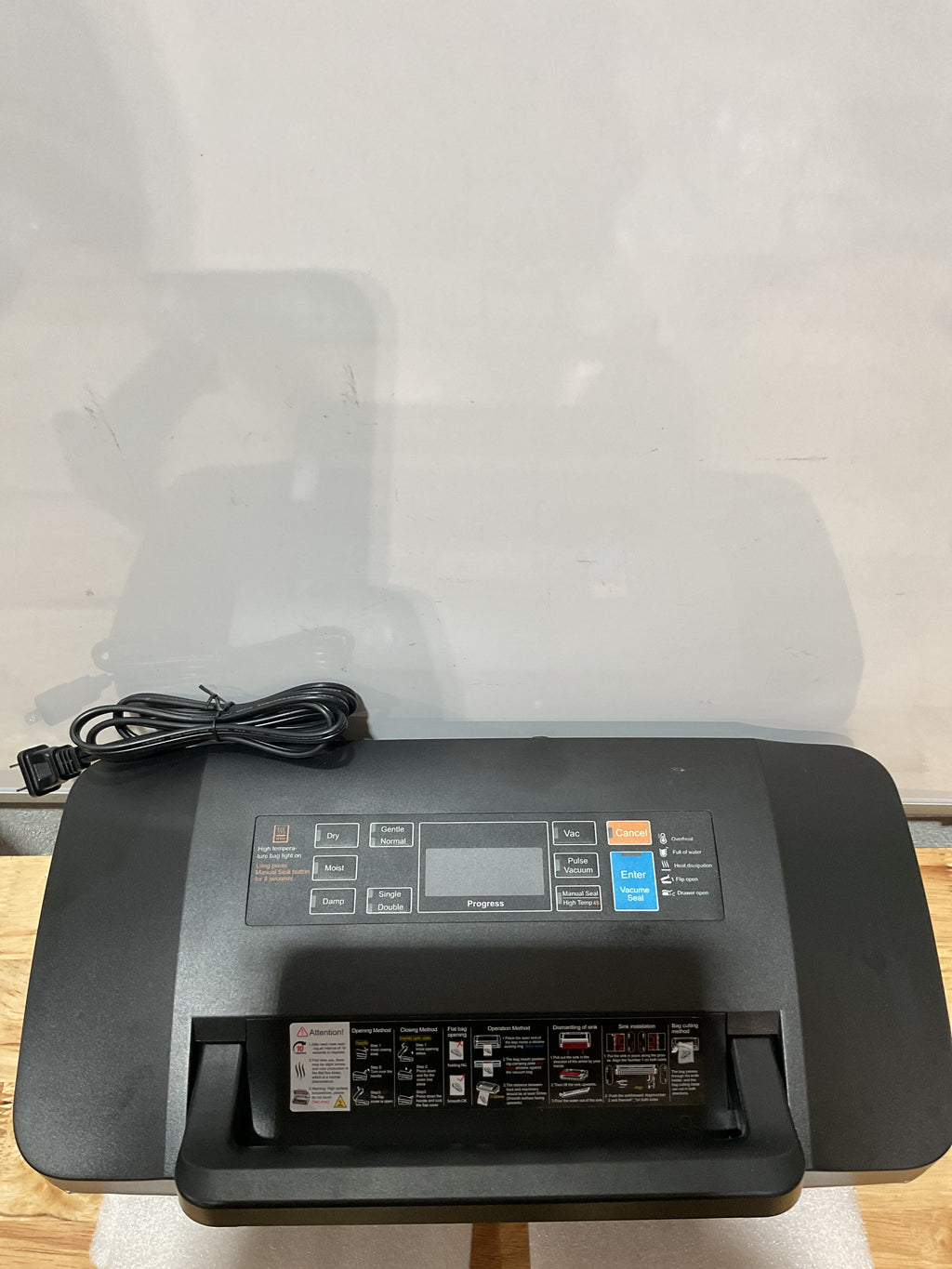 Selladora al Vacío 95KPa – Doble Sello, Cortador Integrado y Bolsas Incluidas