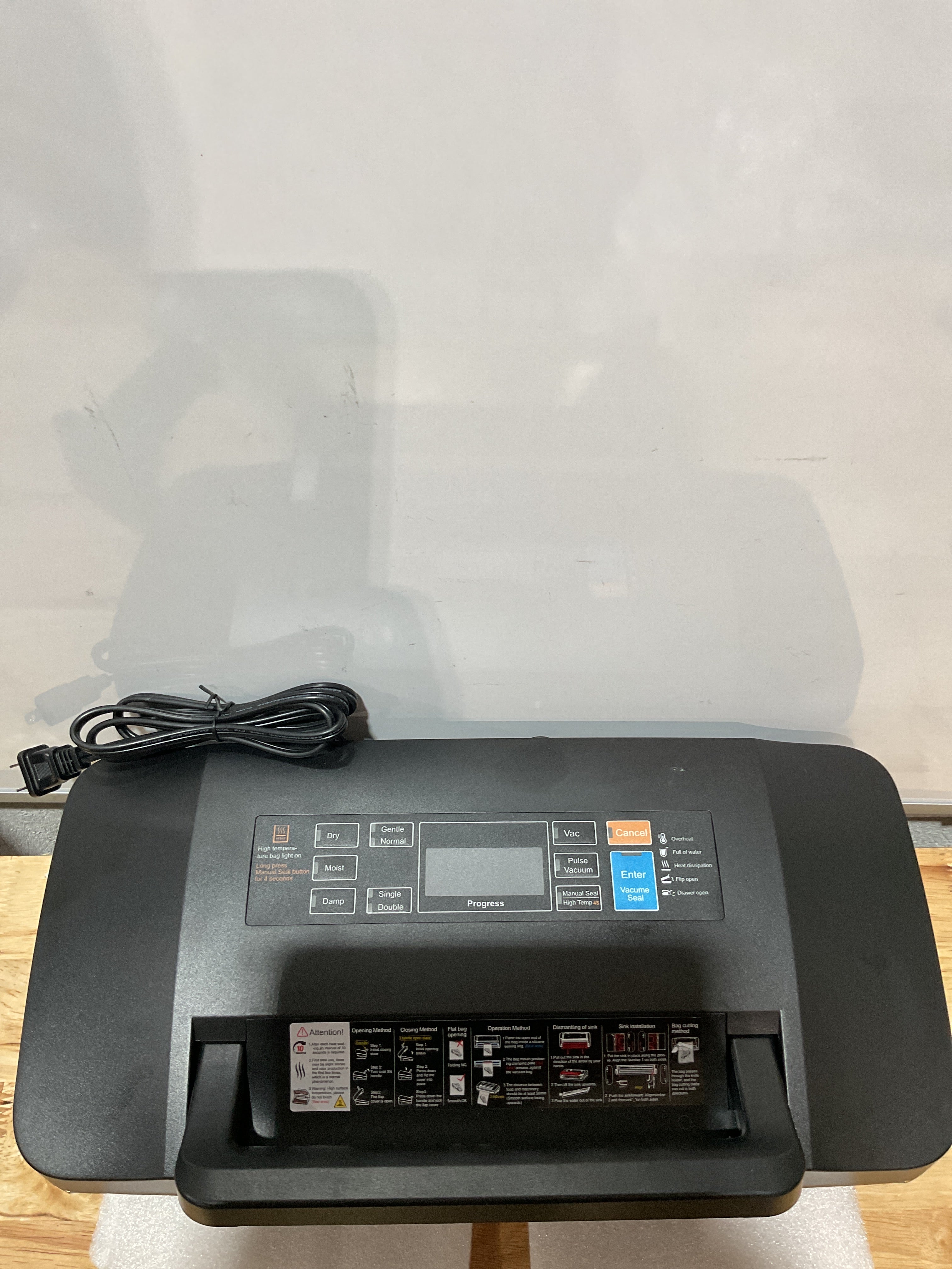Selladora al Vacío 95KPa – Doble Sello, Cortador Integrado y Bolsas Incluidas