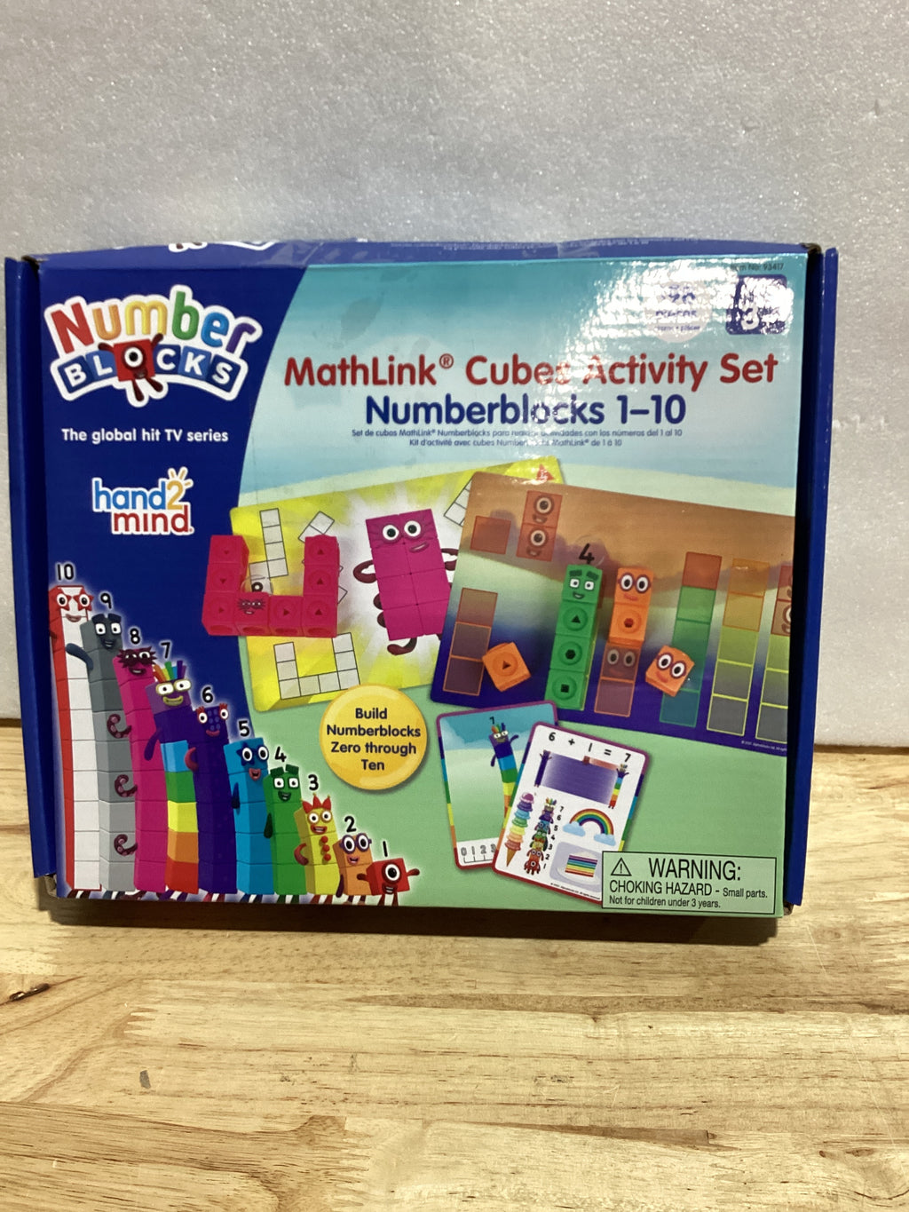 hand2mind MathLink Cubes Numberblocks Juego de Actividades 1-10, 30 Actividades de Aprendizaje Preescolar, Bloques de Conteo, Cubos de Enlace, Juguetes Educativos para Niños, Juegos de Números