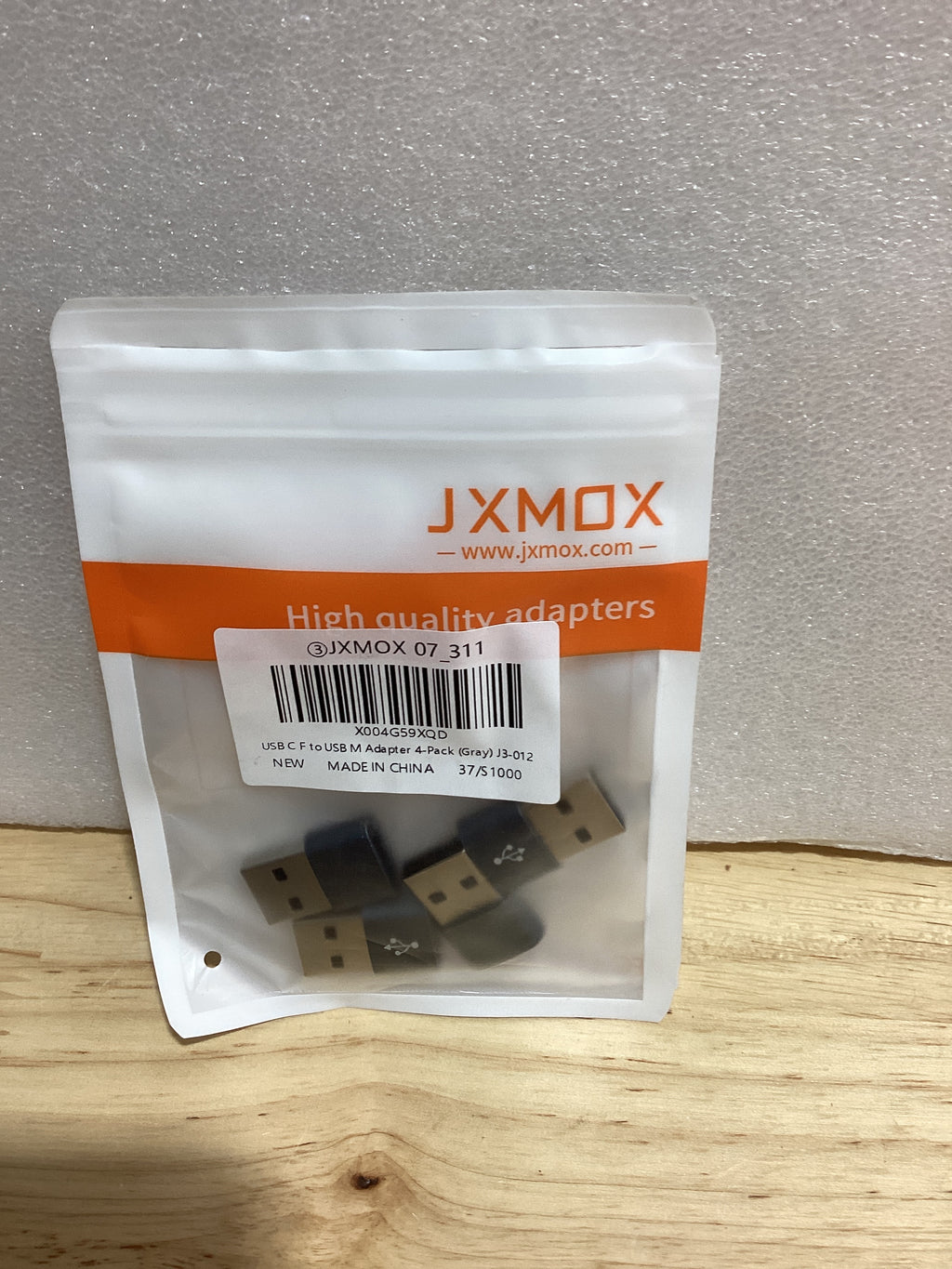 JXMOX Adaptador USB-C Hembra a USB-A Macho Pack de 4 – Convertidor Type-C a USB-A Compatible con iPhone, iPad, Samsung Galaxy y Pixel
