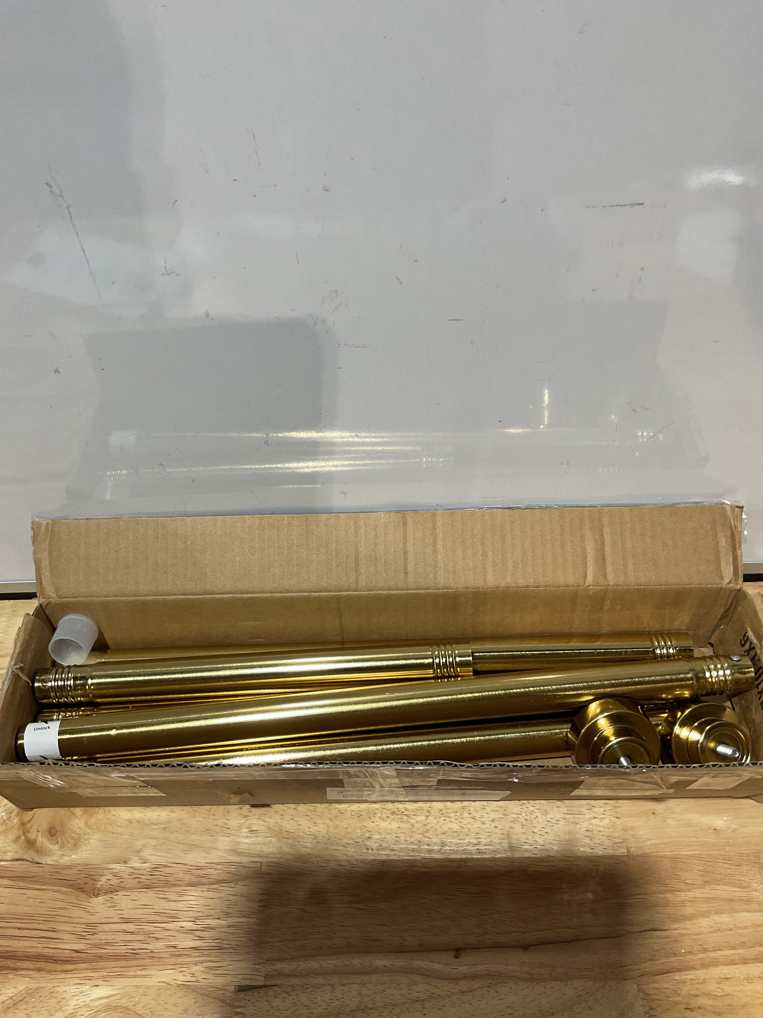 Barra de Cortina de Ducha YNL Ajustable 86–208 cm | Sin Perforación | Acero Inoxidable Dorado