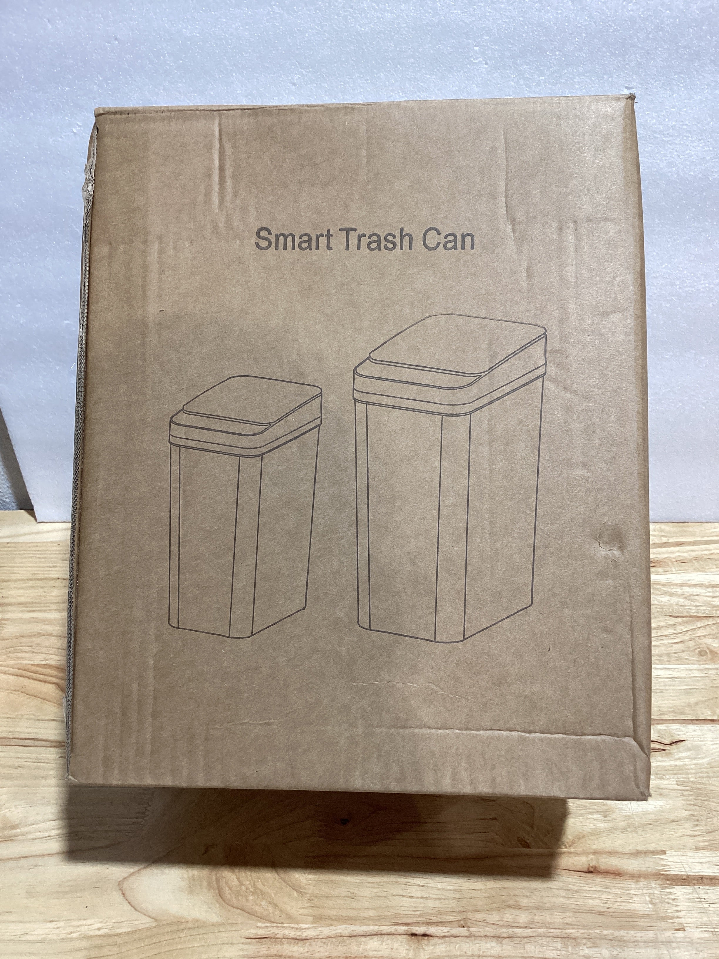 Anborry Papeleras con Tapa x2 — Sensor de Movimiento Sin Contacto 2.2 y 4 Galones, Baño Oficina Cocina, Blanco