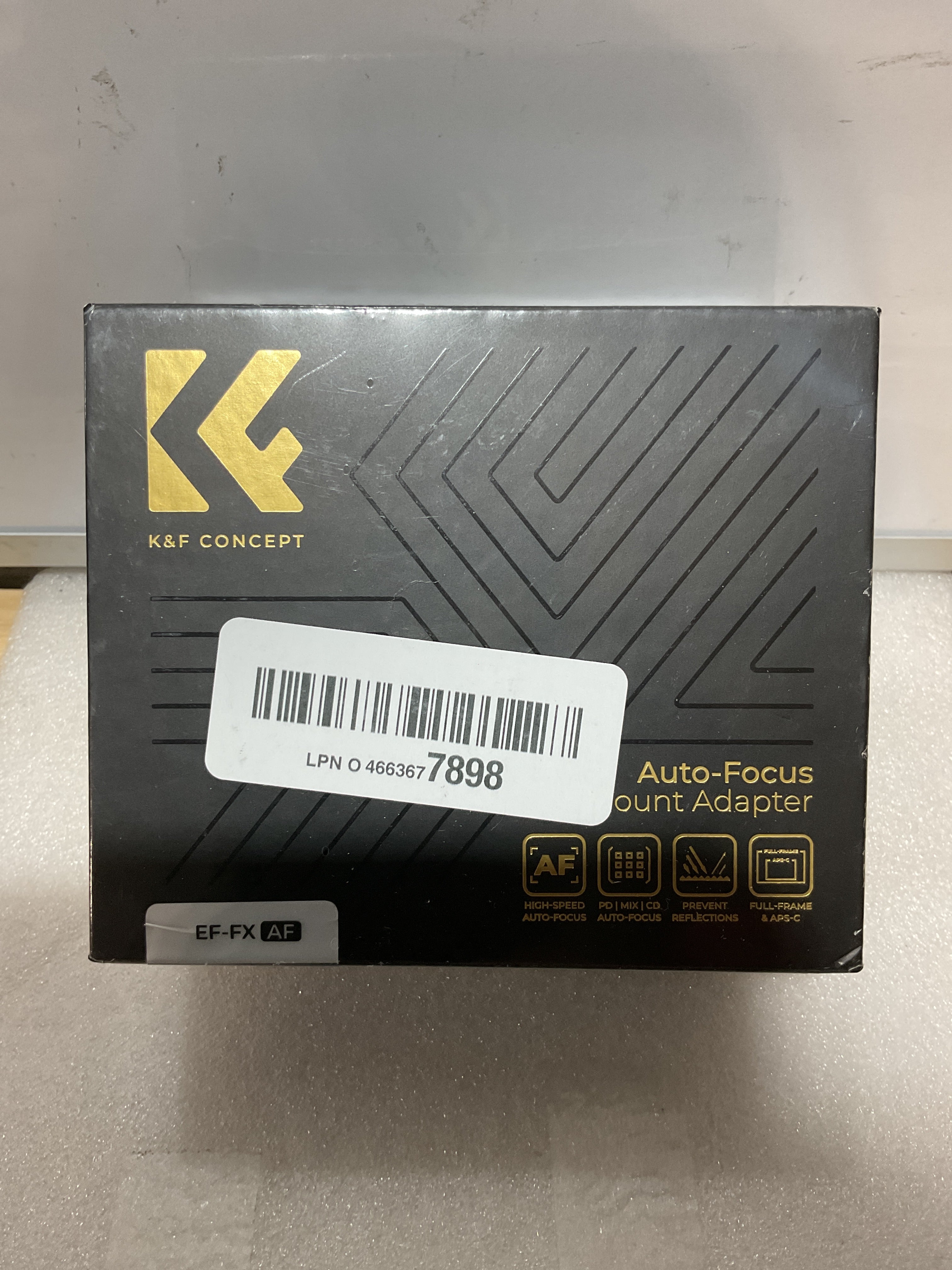 Adaptador de Montura K&F Concept EF/EF-S a FX con Autoenfoque Electrónico para Fuji