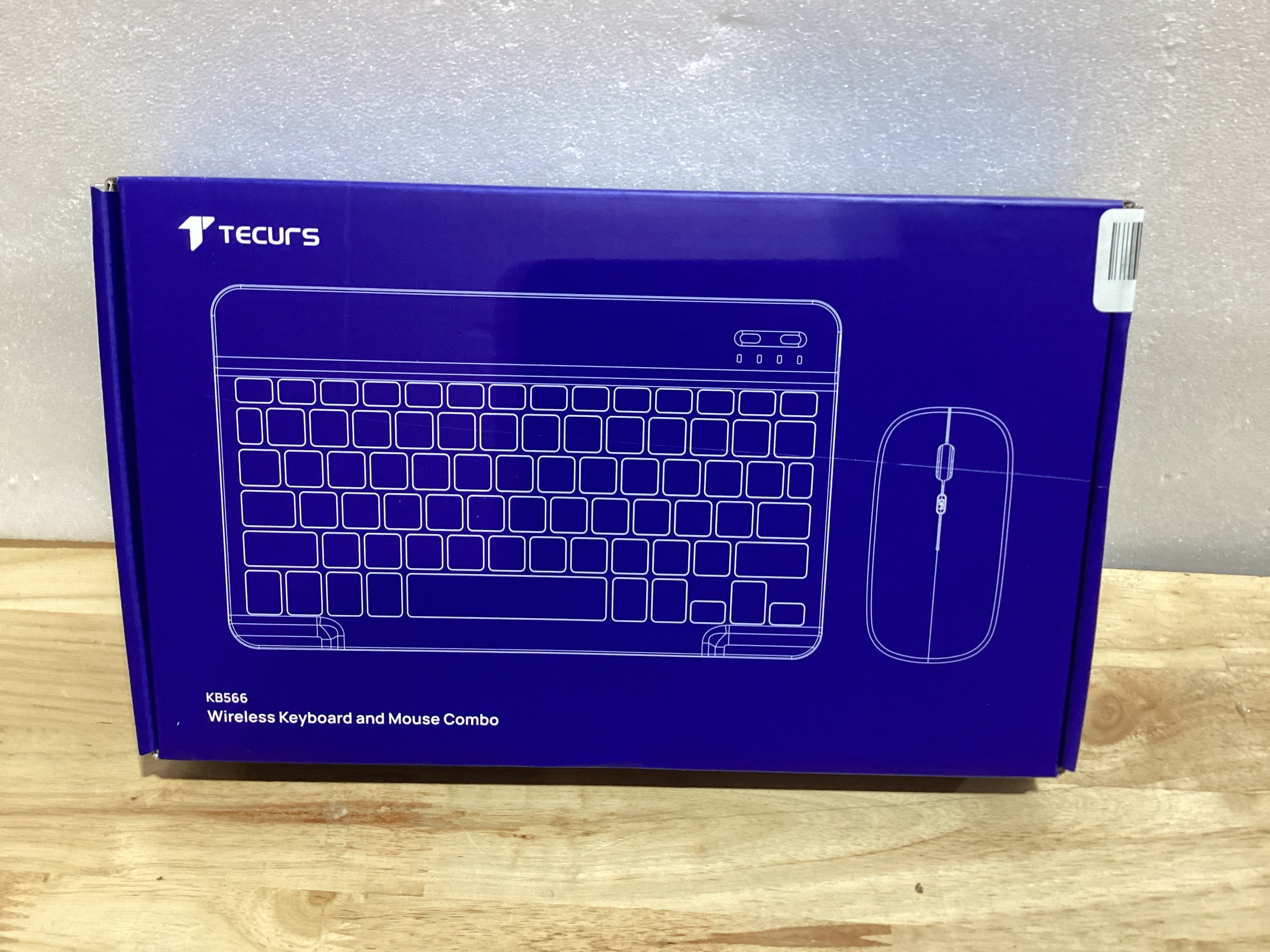 Teclado y Mouse Bluetooth TECURS para iPad — Recargable, Retroiluminación 7 Colores, Negro, Compatible iPad y iPhone