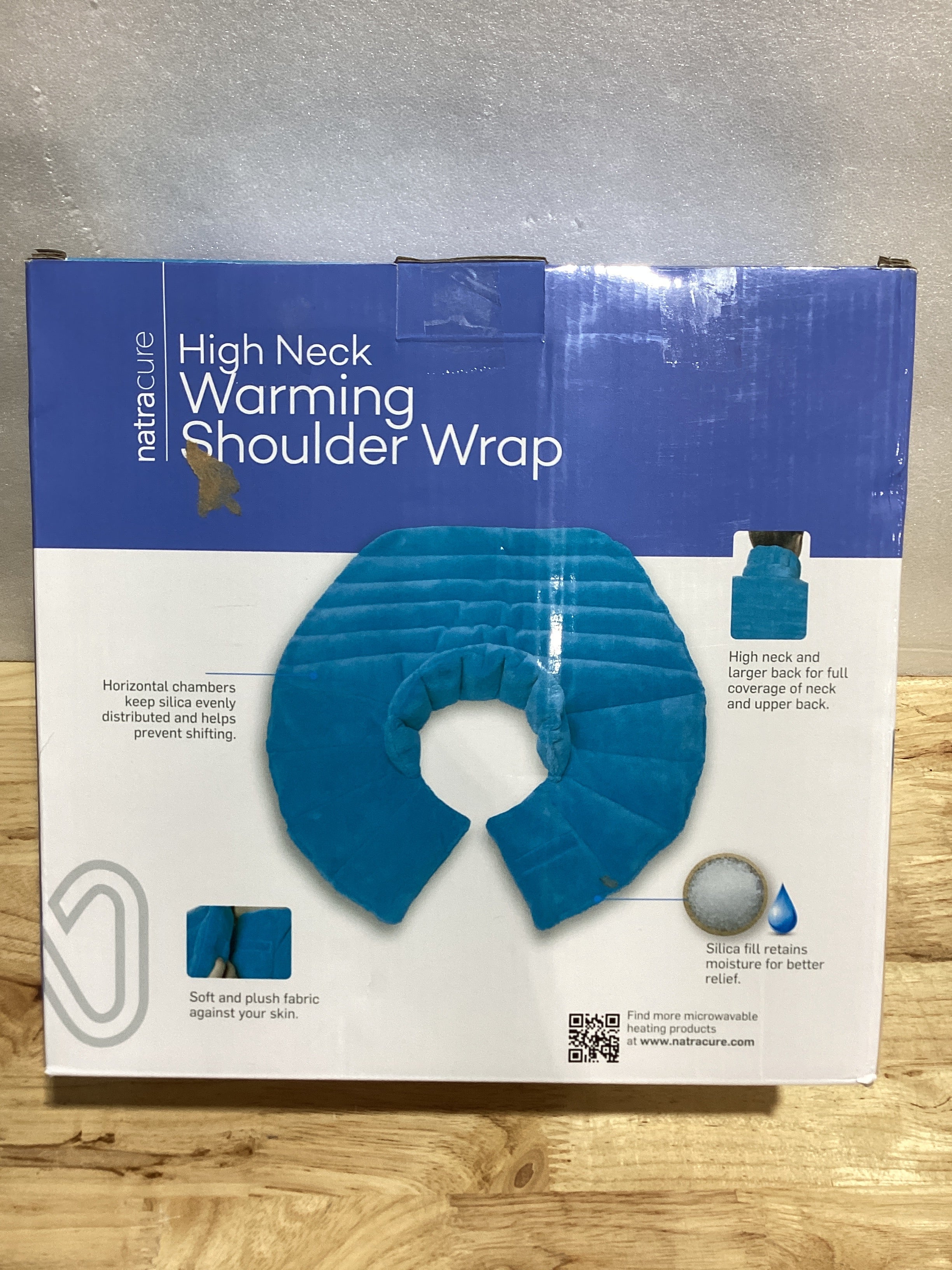 NatraCure Almohadilla Térmica para Microondas – Cuello, Hombros y Espalda con Tecnología SmartBead, Calor Húmedo