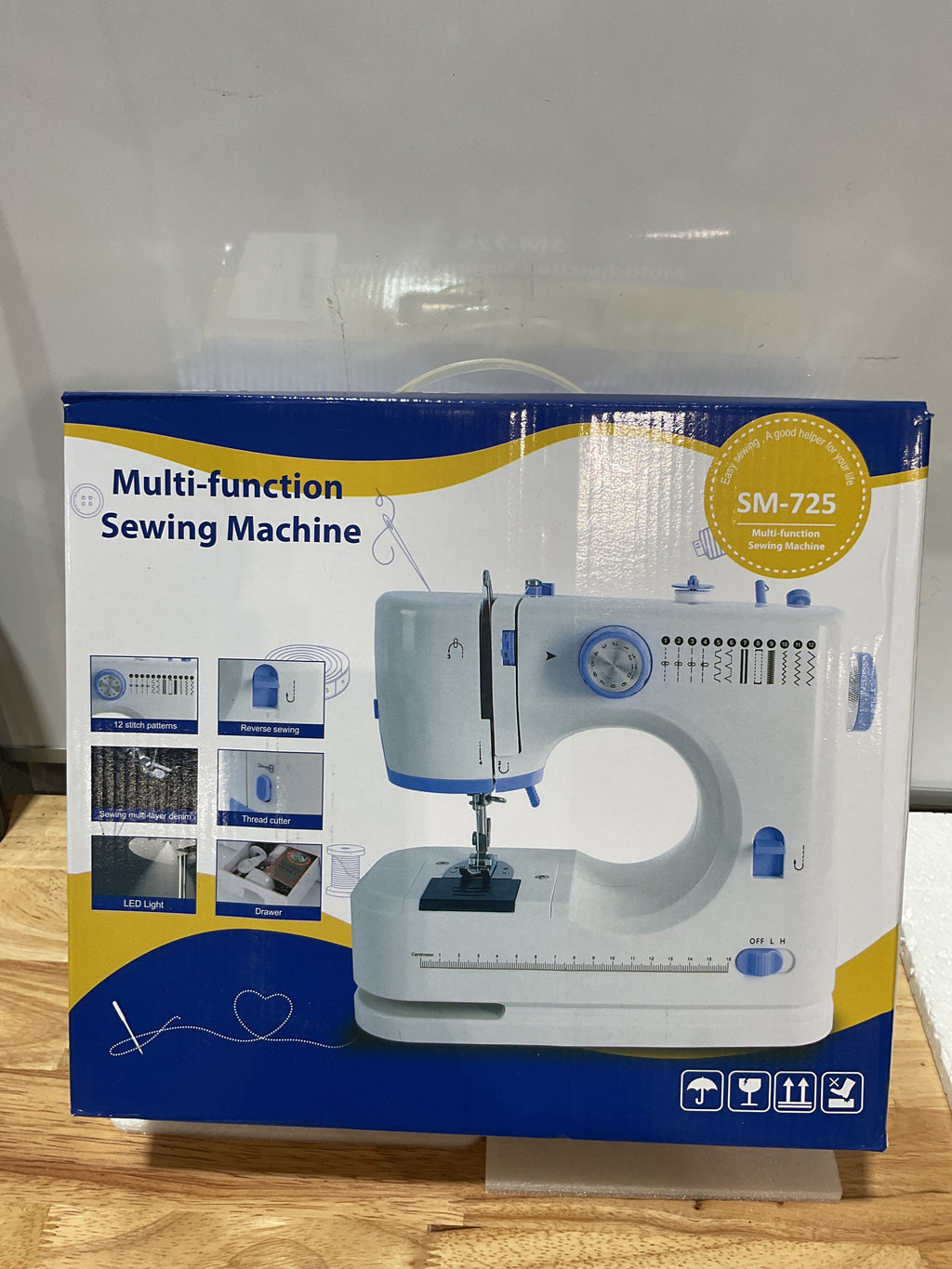 Máquina de Coser Portátil Stoigeld para Principiantes – Kit Completo con Telas e Hilos