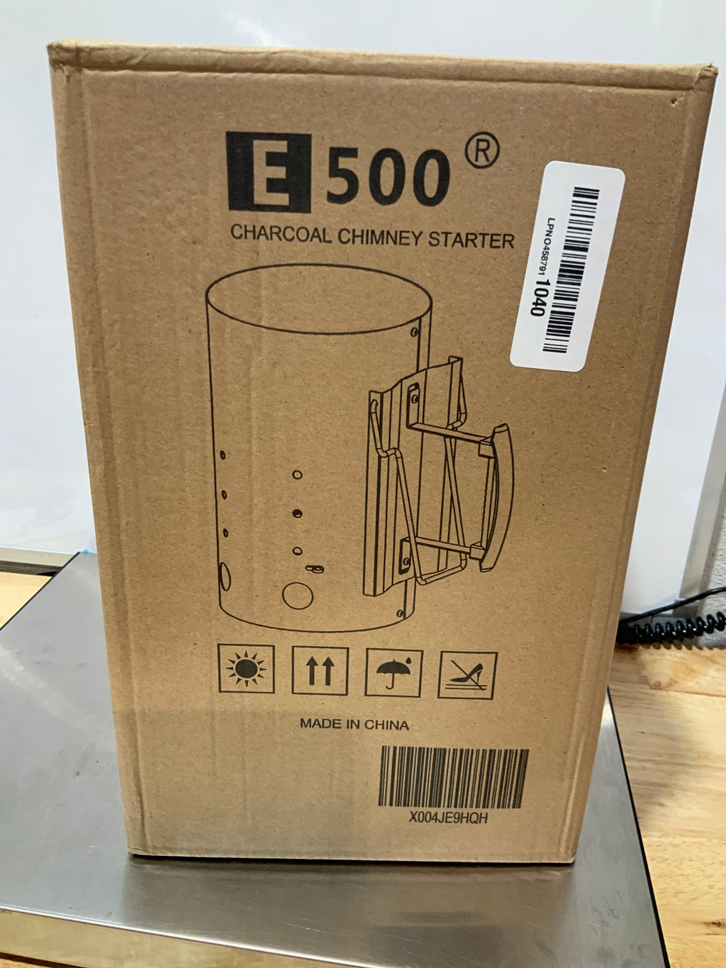 Encendedor de carbón E500 de mayor tamaño con 60 piezas, kit para parrilla y barbacoa 