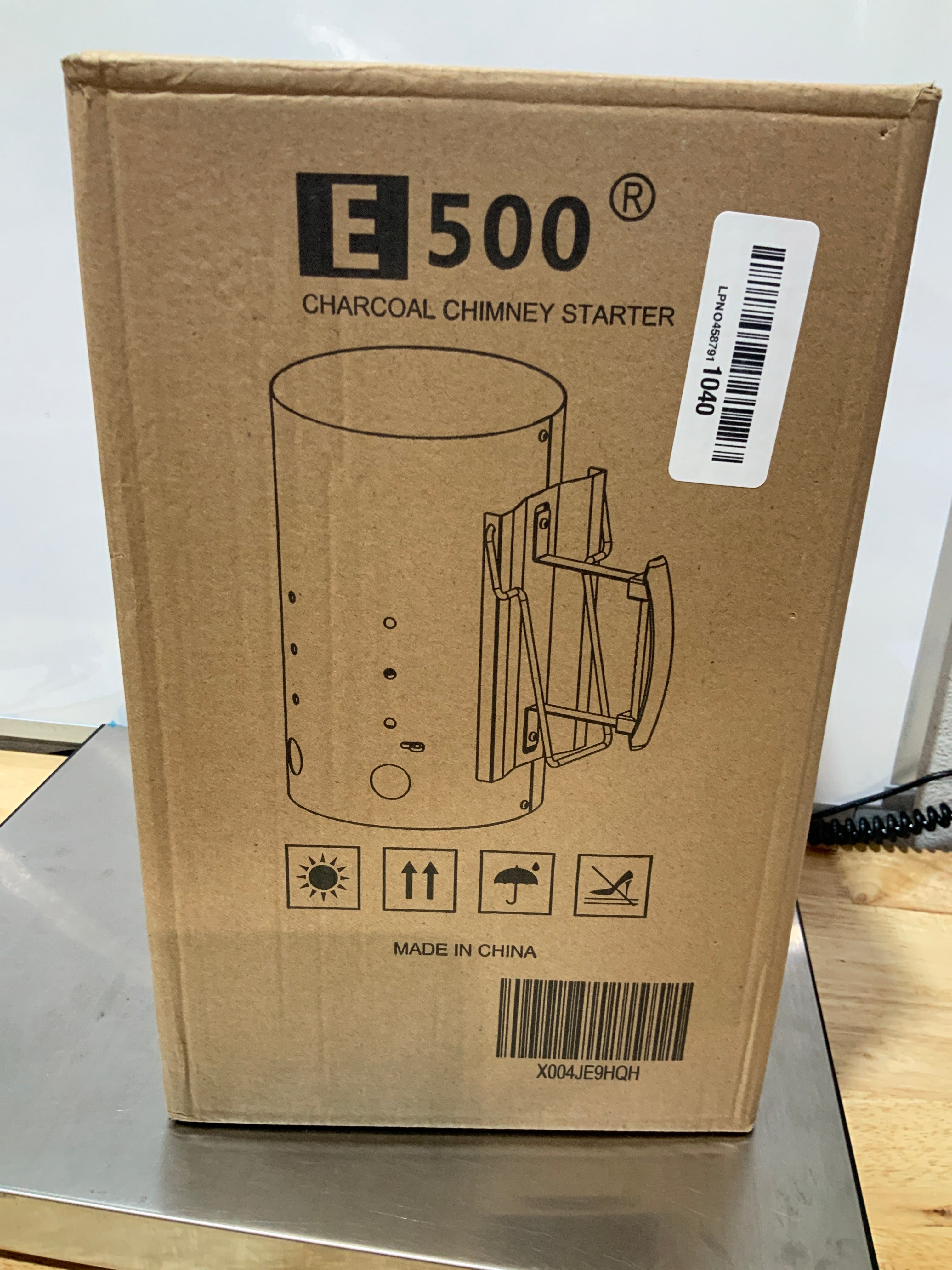 Encendedor de carbón E500 de mayor tamaño con 60 piezas, kit para parrilla y barbacoa 