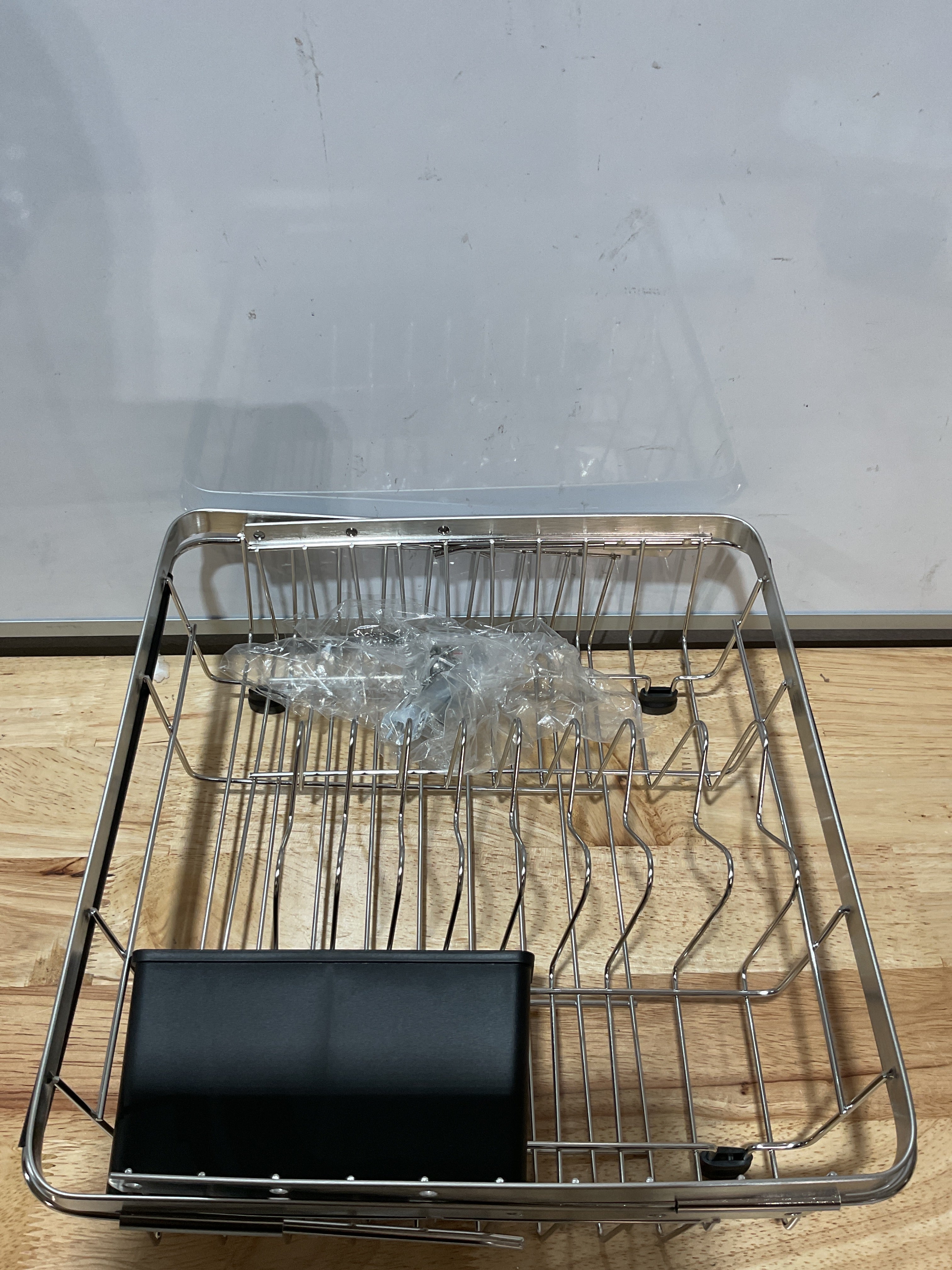 Escurridor de Platos Expandible JASIWAY — Acero Inoxidable para Fregadero