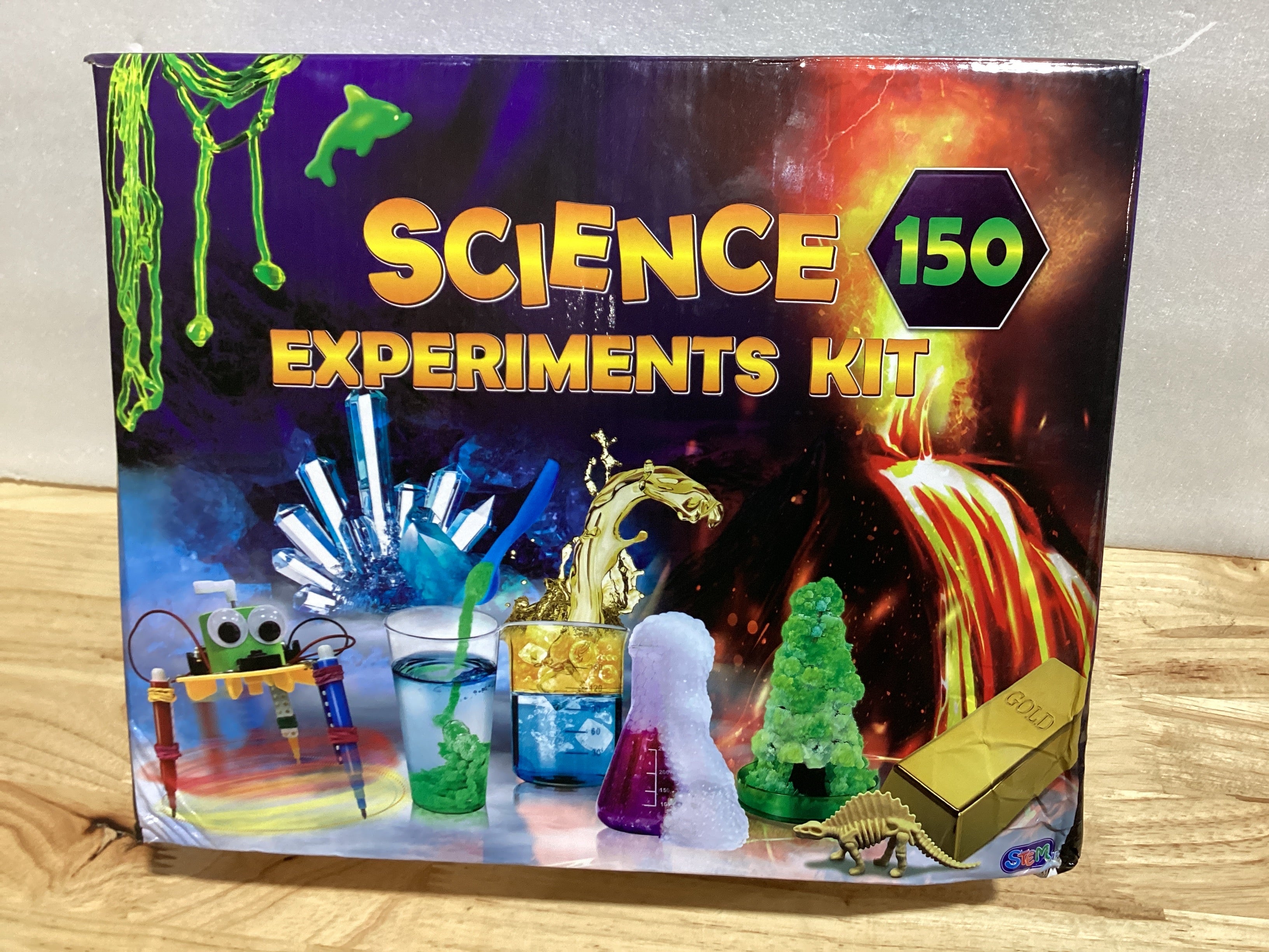 Kit de Ciencias UNGLINGA 150 Experimentos STEM — Laboratorio de Química, Volcán y Más, Para Niños y Niñas