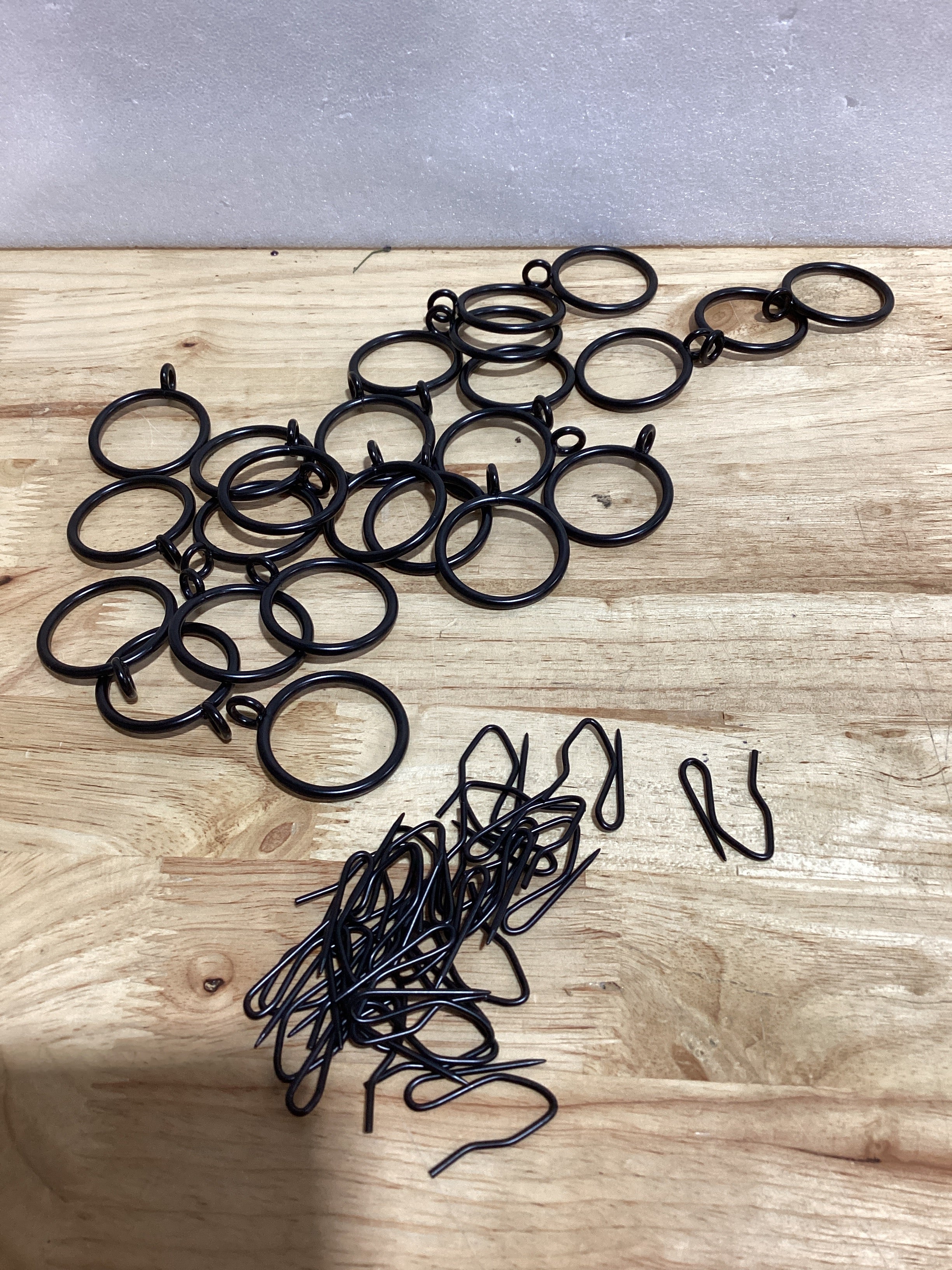 Set de 24 Ganchos para Cortina | Anillos Deslizantes para Riel o Barra de Cortínero