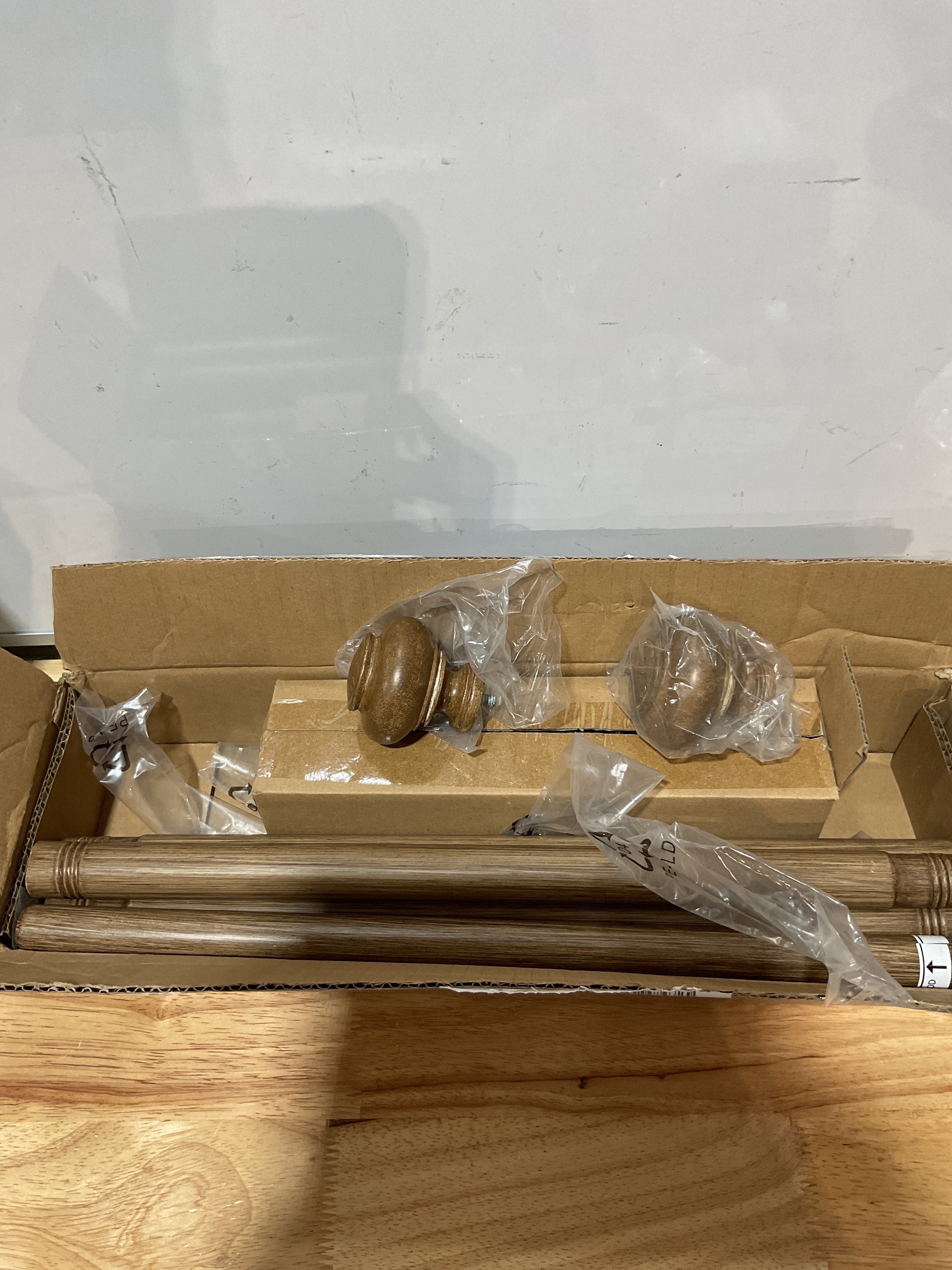 Barra de Cortina de Madera Ajustable 122–213 cm – Estilo Rústico Boho Farmhouse