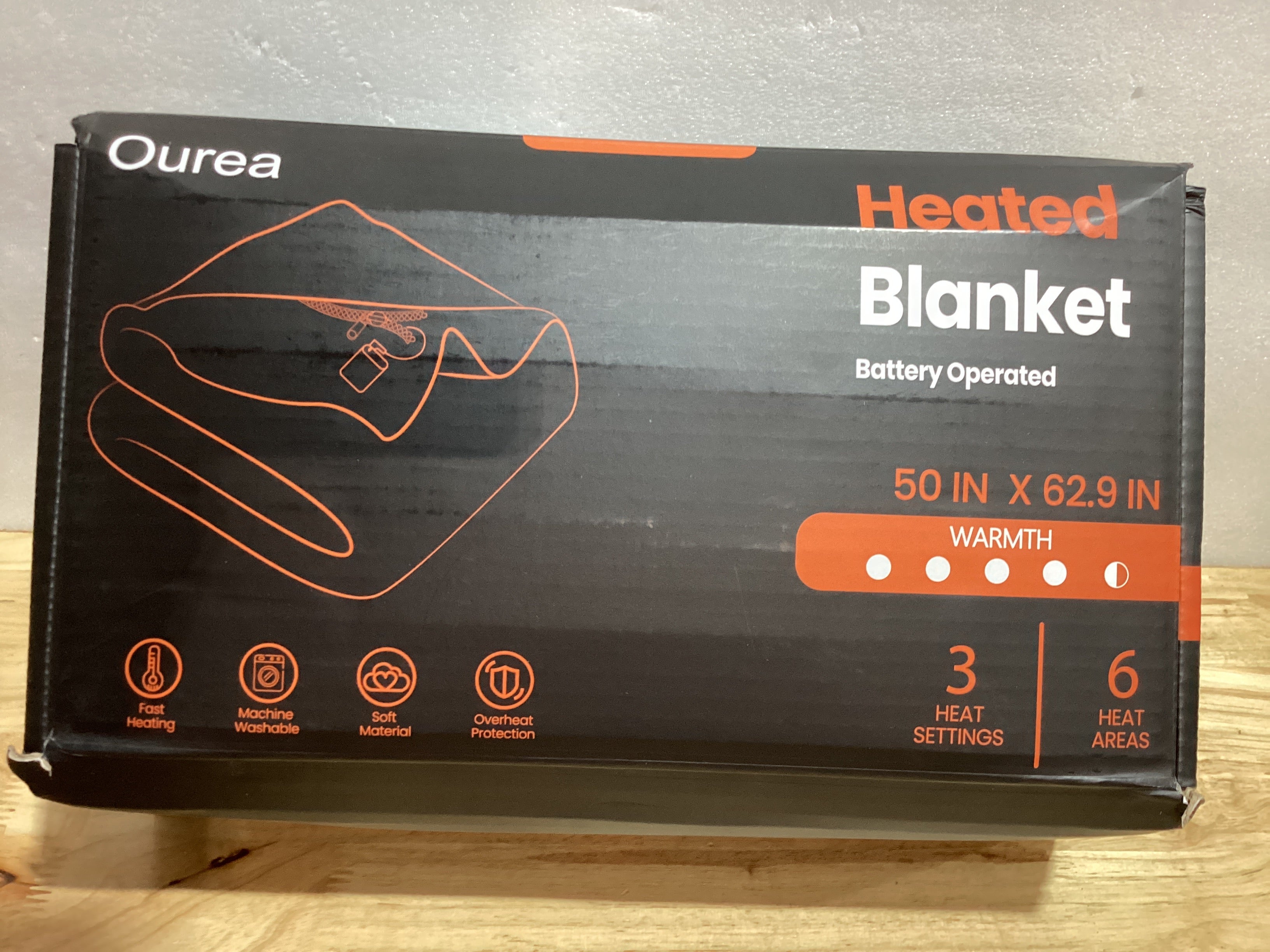 Manta Térmica Ourea Inalámbrica – Eléctrica Recargable por USB a Batería