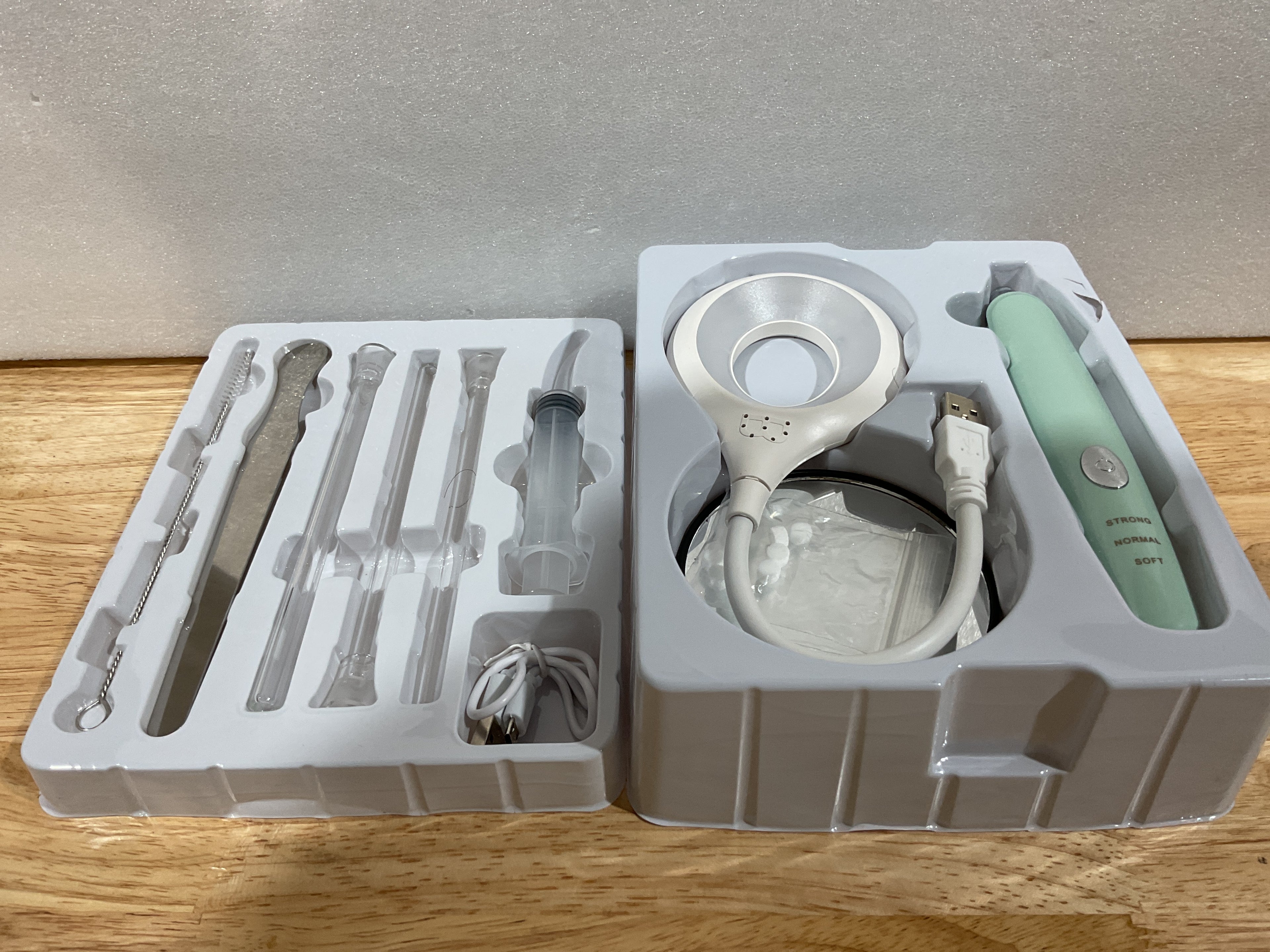 Kit Removedor de Cálculos Amigdalinos 12 en 1 – Vacío Eléctrico, Sonda Giratoria 150°, LED + Lupa 5X, Color Verde