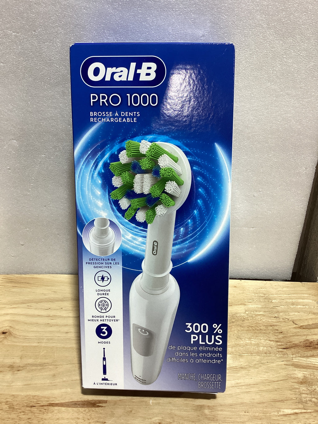 Oral-B Pro 1000 Cepillo de Dientes Eléctrico Recargable – Limpieza Superior, Color Blanco