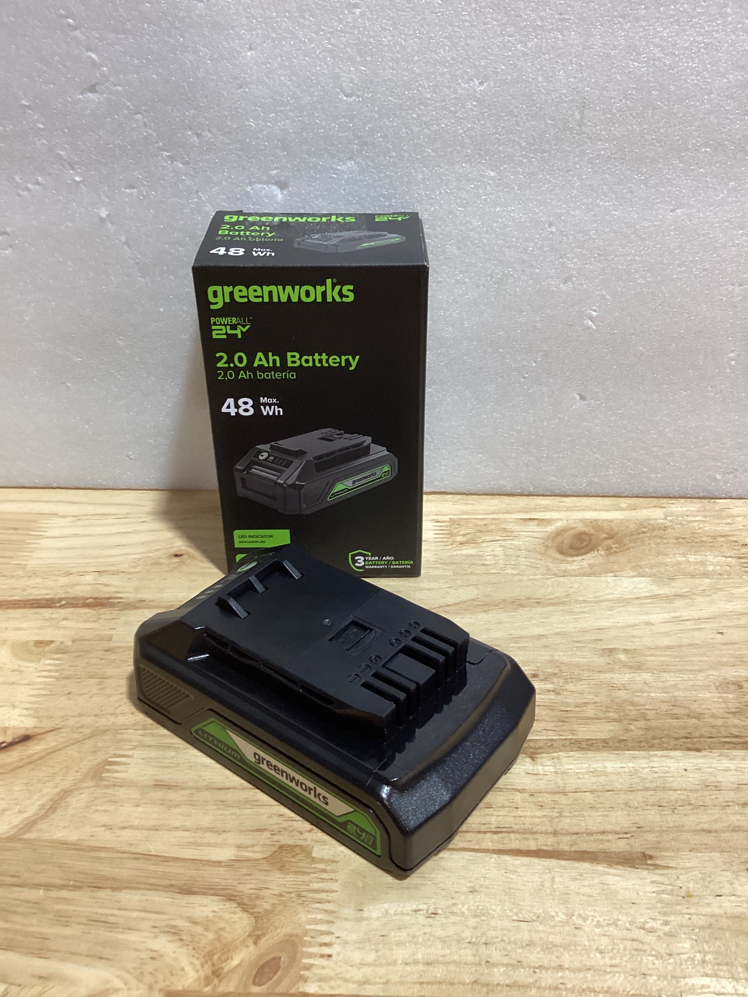 Greenworks Batería de Iones de Litio BAG708 de 24 V 2.0 Ah, batería Original (Copia)