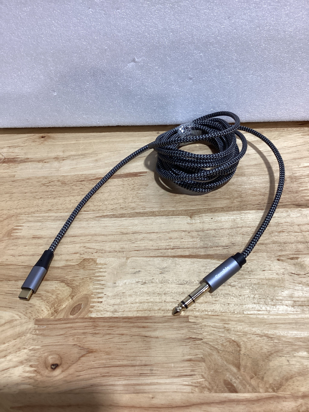 Cable de audio estéreo USB C a TRS de 1/4" de 4 pies, cable auxiliar USB tipo C unidireccional a 0.250 in, chip DAC inteligente, para teléfono, amplificador, altavoz, auriculares, Nota: cable de audio no para grabación/carga/llamadas