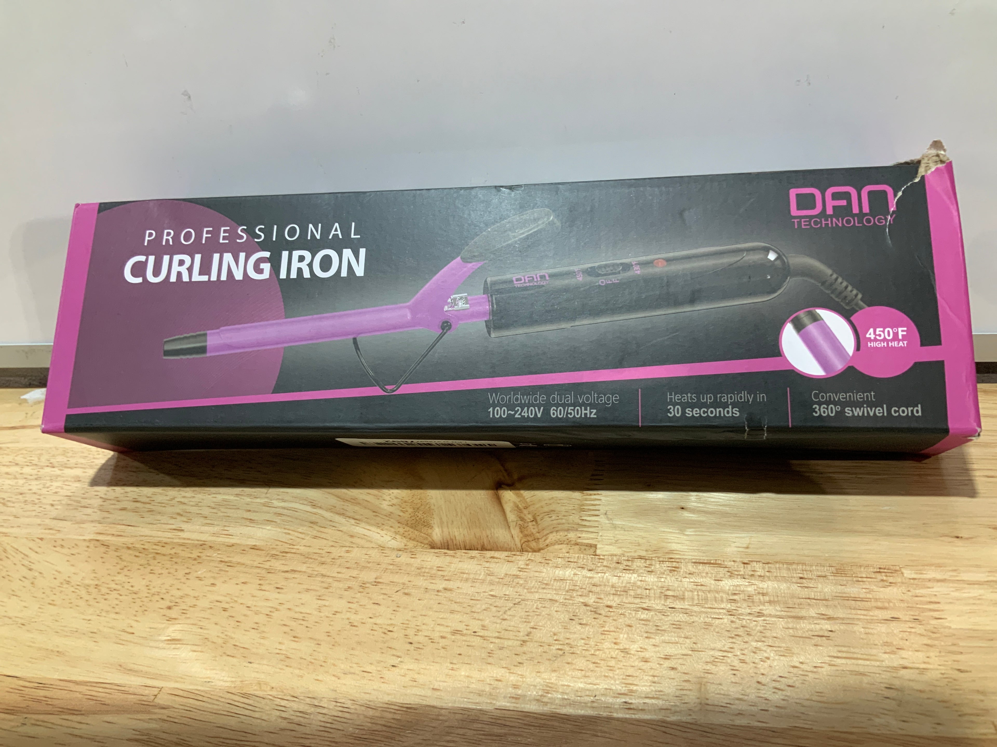 DAN Technology Rizador pequeño de 1/2 pulgada de 13 mm de cerámica con temperatura ajustable y voltaje dual para rizos apretados, cabello corto y bucles